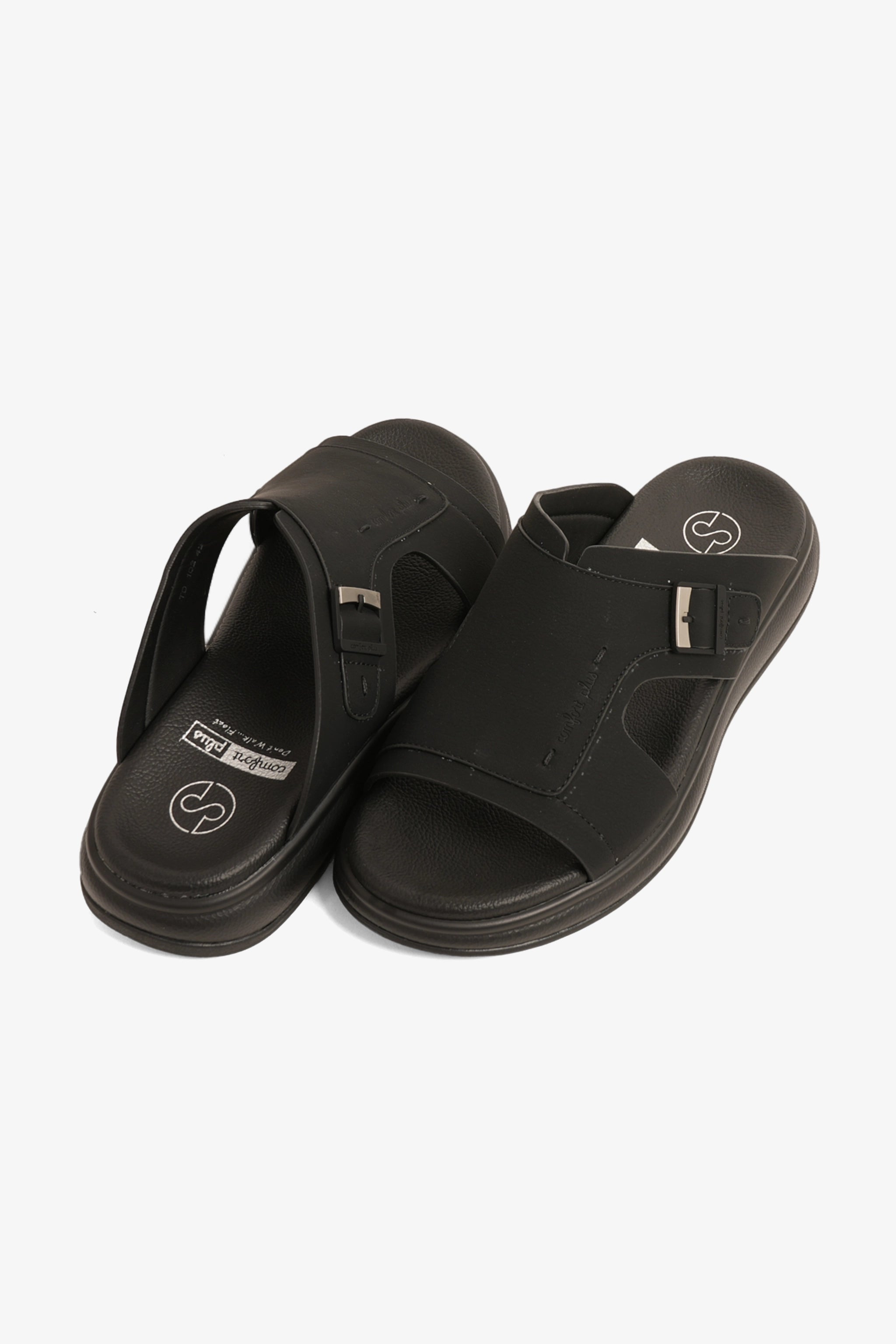 COMFORT PLUS MEN'S ULTRA ELEVATE SANDALS BLACK - Seventy7