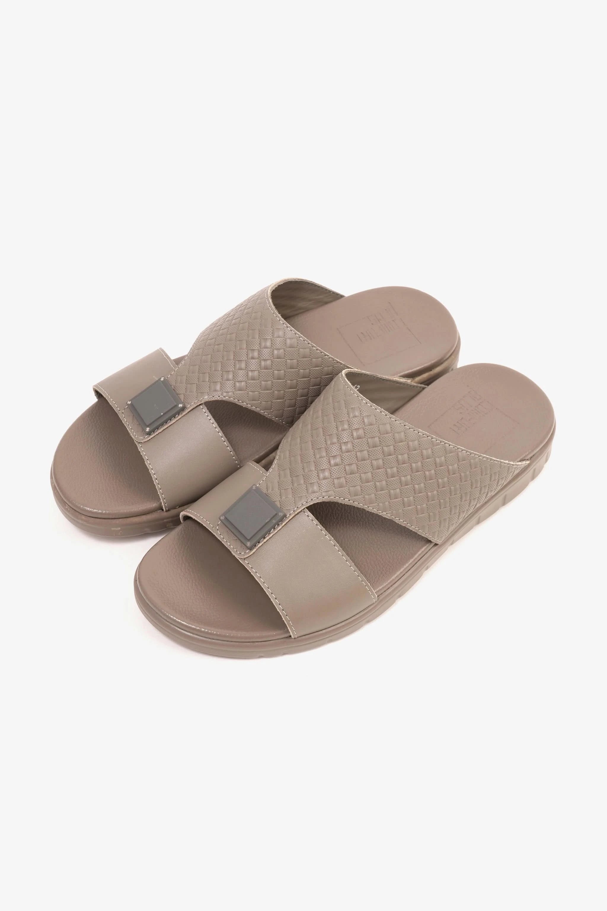 Comfort Plus Men's Embossed Leather Sandals with Antiskid Grip Stone - Seventy7