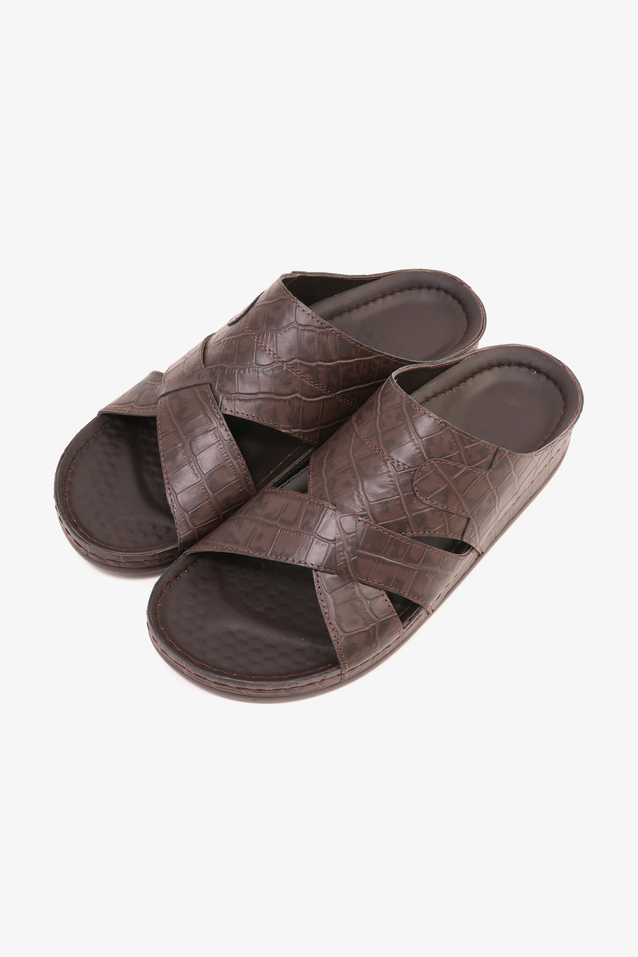 COMFORT PLUS MENS SANDALS  -  AV03 BROWN - Seventy7