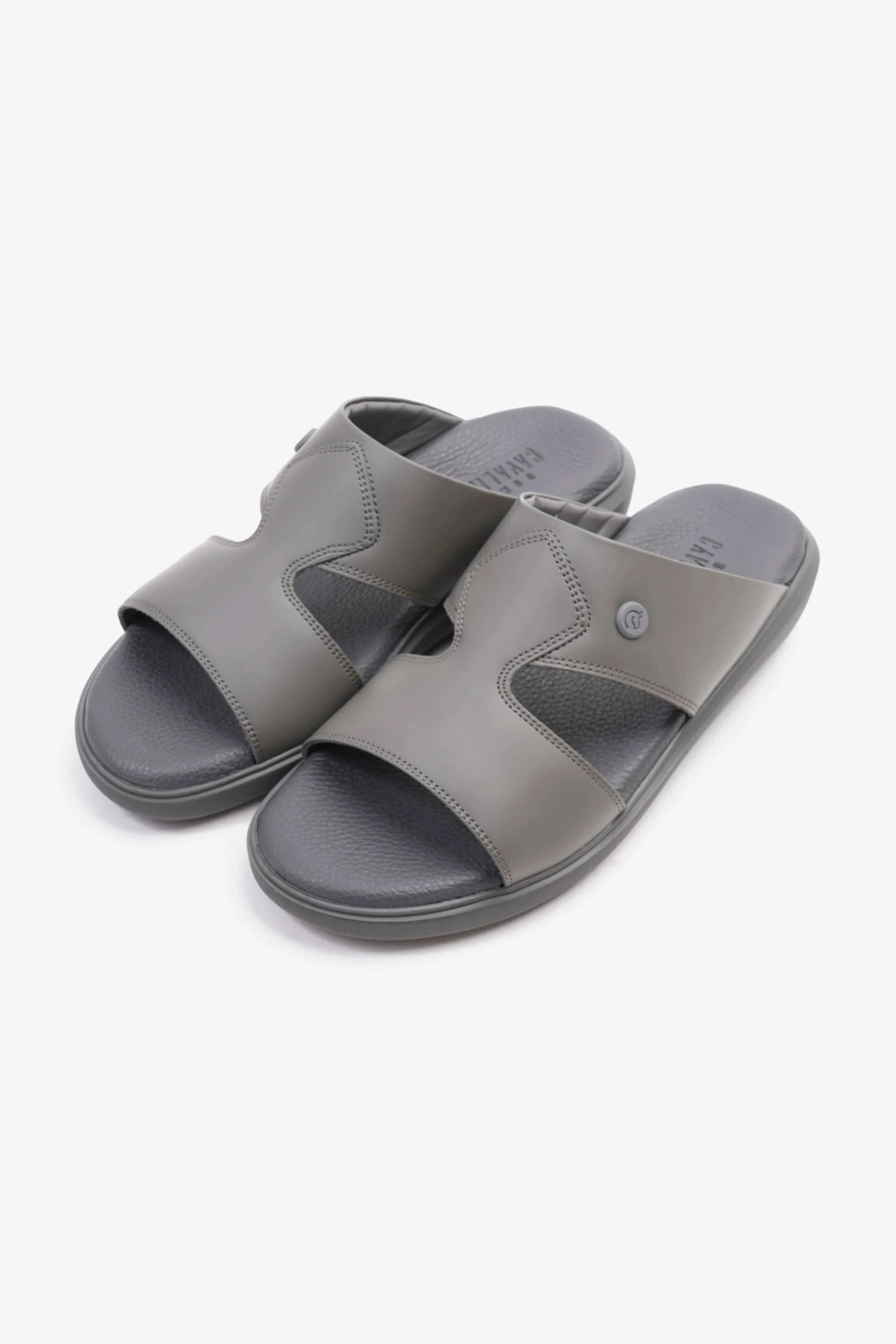 Uomo Cavalier Stylish Comfortable Footbed, Adjustable Side Clasp Grey - Seventy7