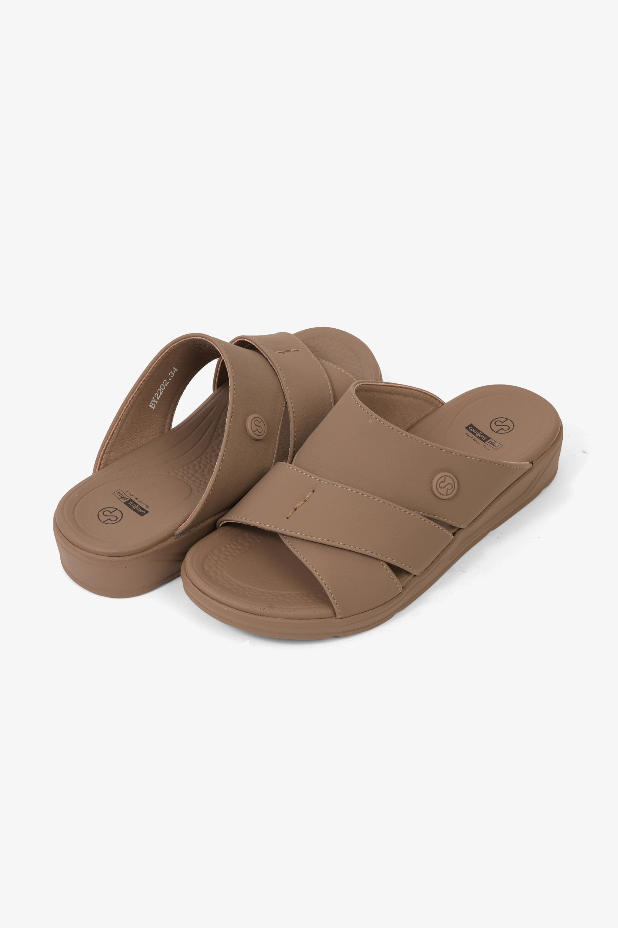 COMFORT PLUS BOYS COMFORT ARABIC SANDALS STONE - Seventy7