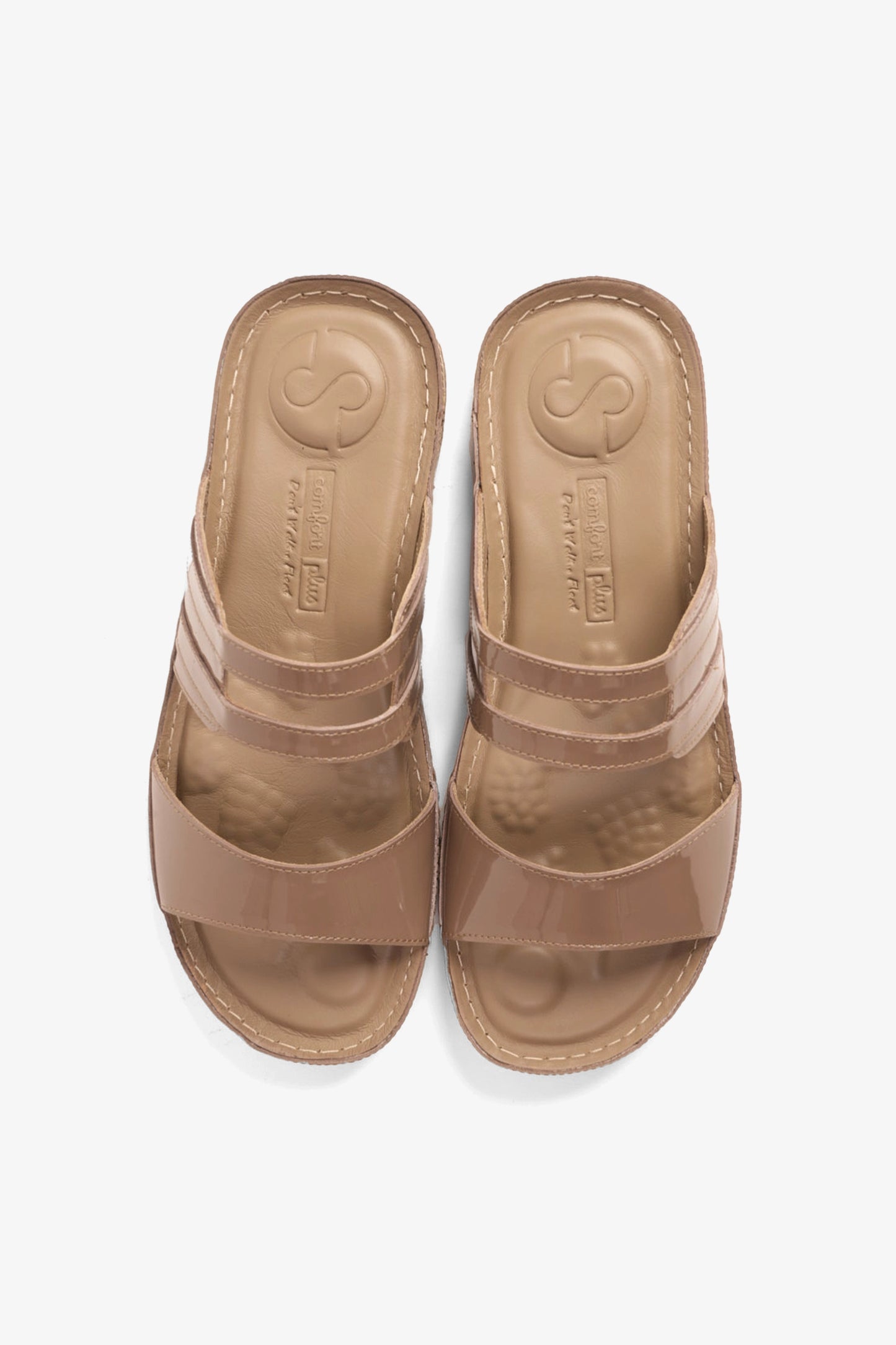 COMFORT PLUS LADIES SANDALS - CP729 STONE - Seventy7