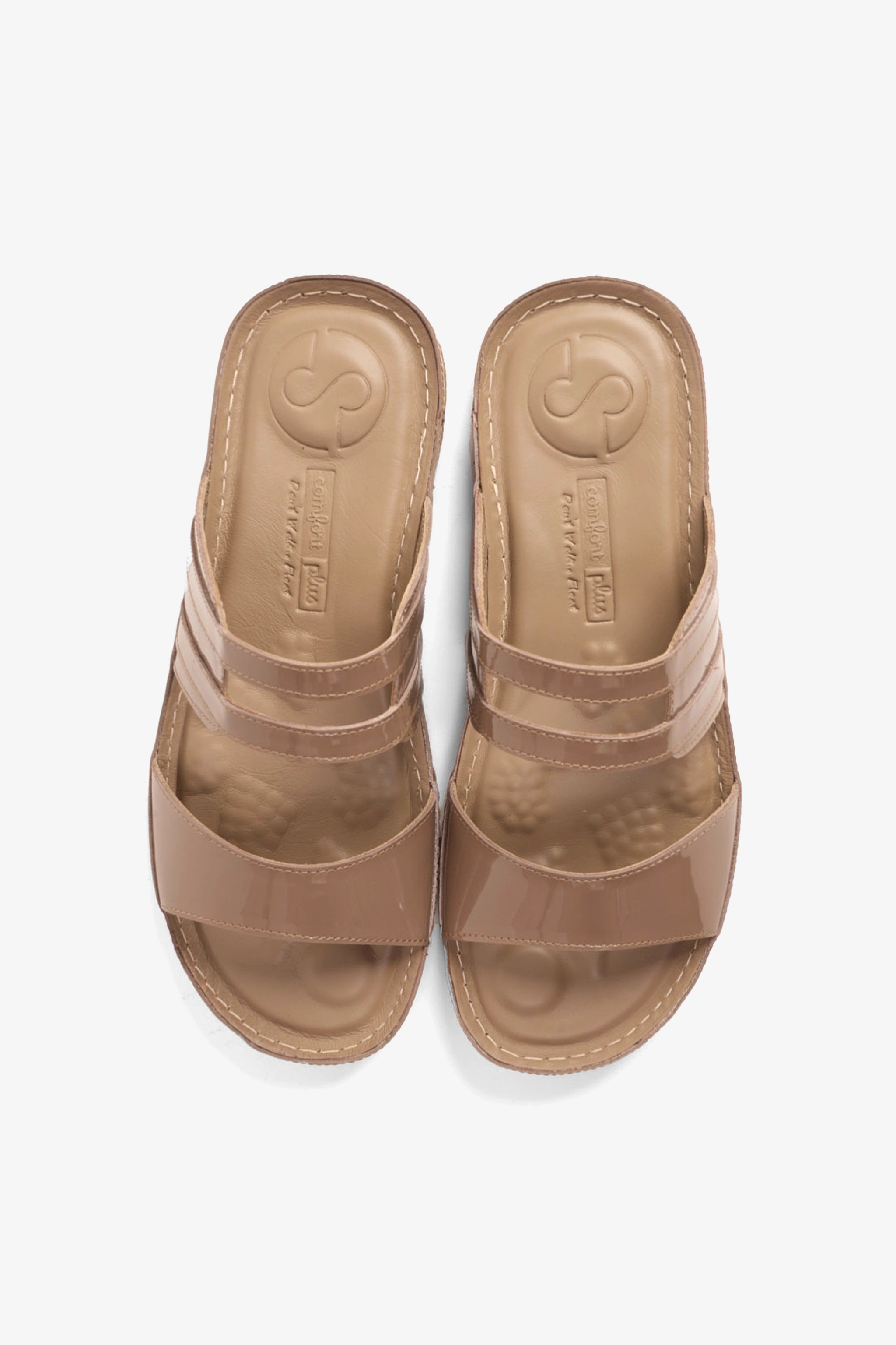 COMFORT PLUS LADIES SANDALS - CP729 STONE - Seventy7