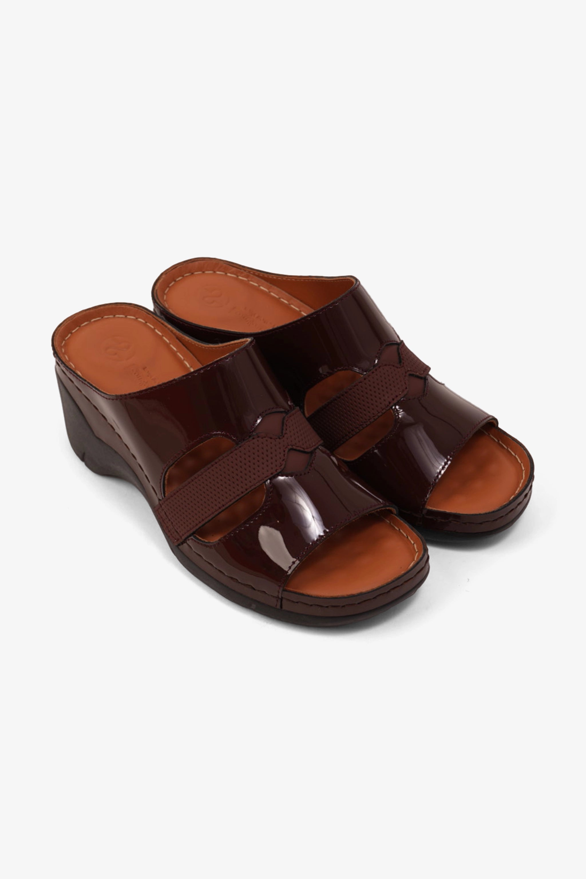 COMFORT PLUS LADIES SANDALS - GG115 MAROON - Seventy7