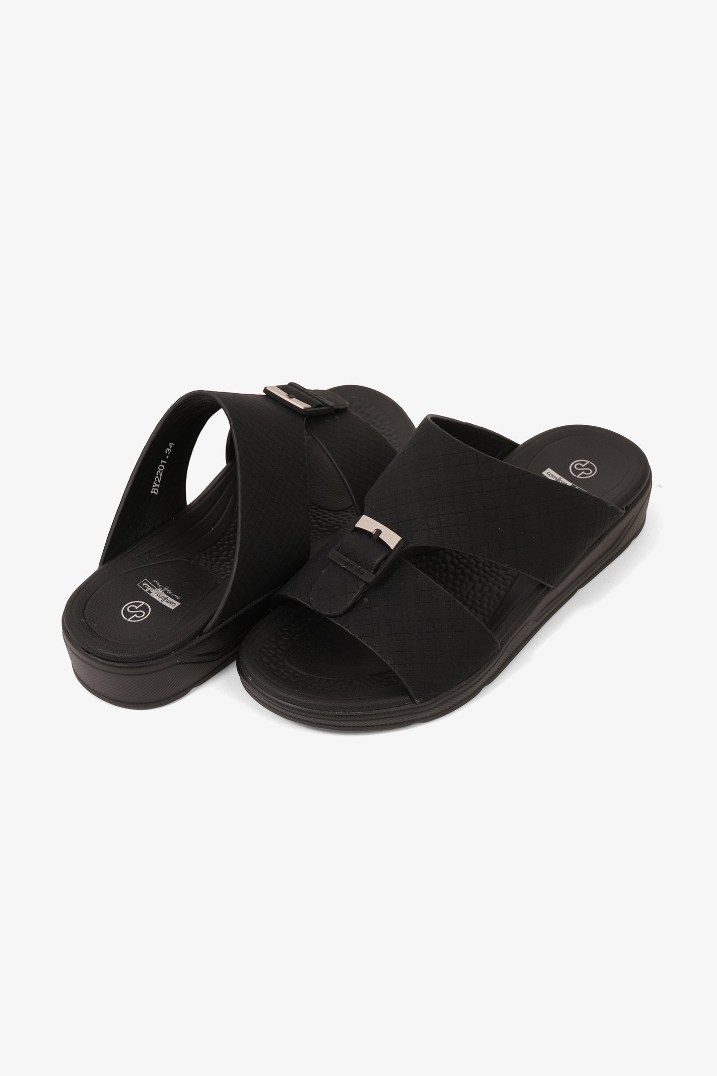 COMFORT PLUS BOYS CLASSIC ARABIC SANDALS BLACK - Seventy7