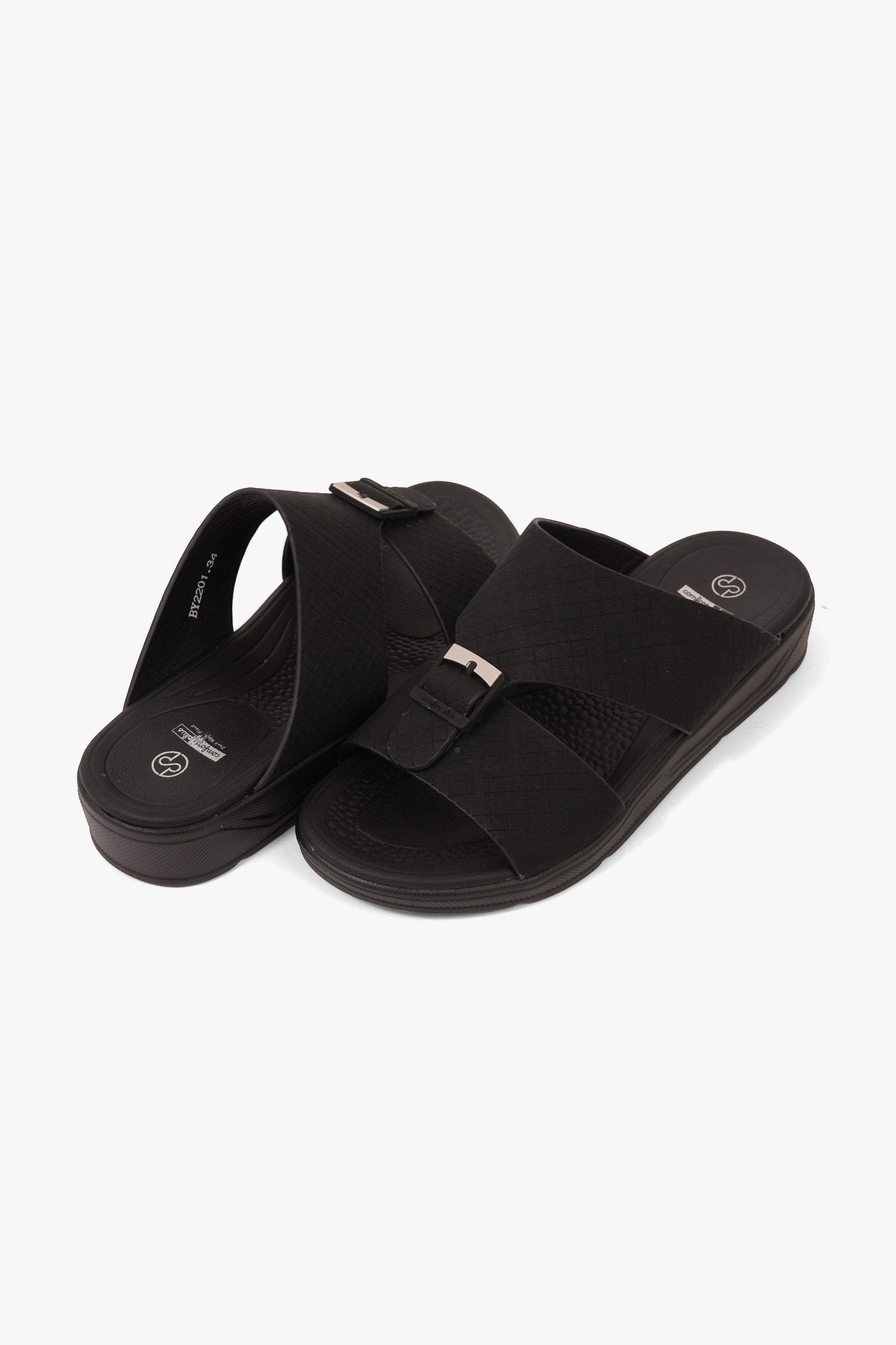COMFORT PLUS BOYS CLASSIC ARABIC SANDALS BLACK - Seventy7