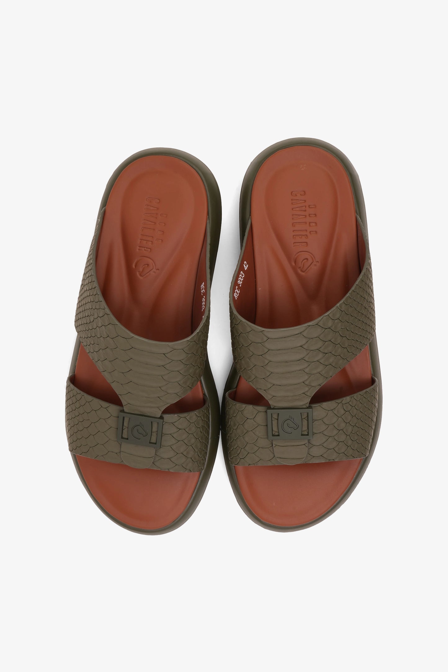 UOMO CAVALIER MENS VALUE ARABIC SANDALS OLIVE - Seventy7