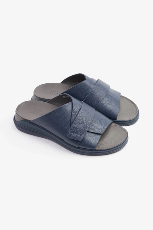 UOMO CAVALIER MEN'S STRAPPY SANDALS NAVY - Seventy7