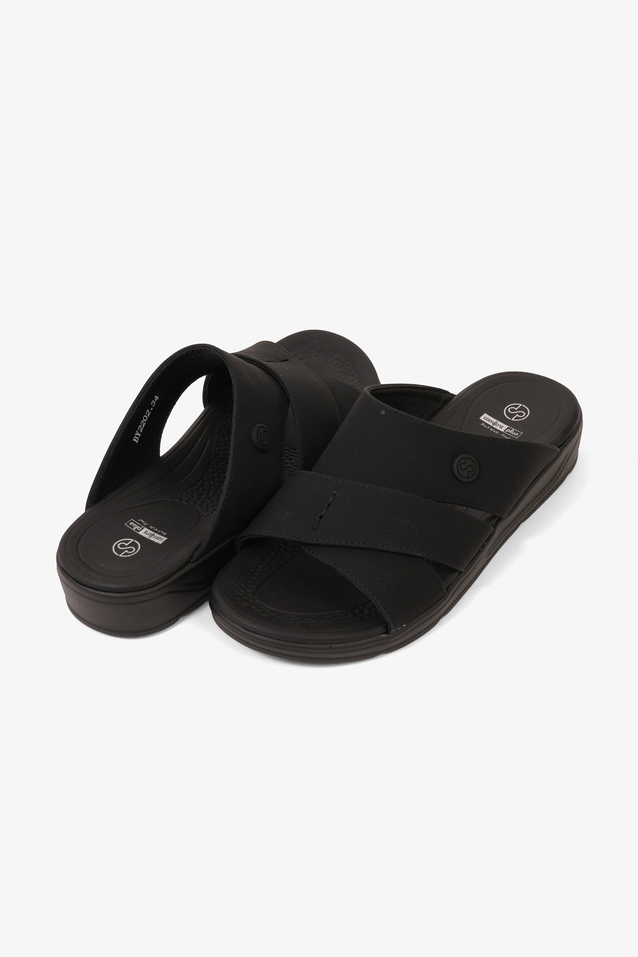 COMFORT PLUS BOYS COMFORT ARABIC SANDALS BLACK - Seventy7