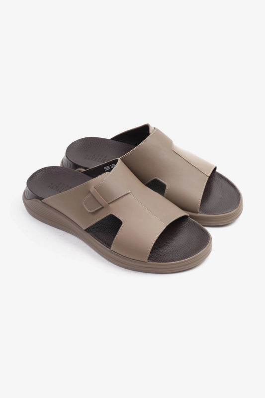 UOMO CAVALIER CLASSIC TRADITIONAL ARAB SANDALS BUCKLE STRAPS STONE - Seventy7