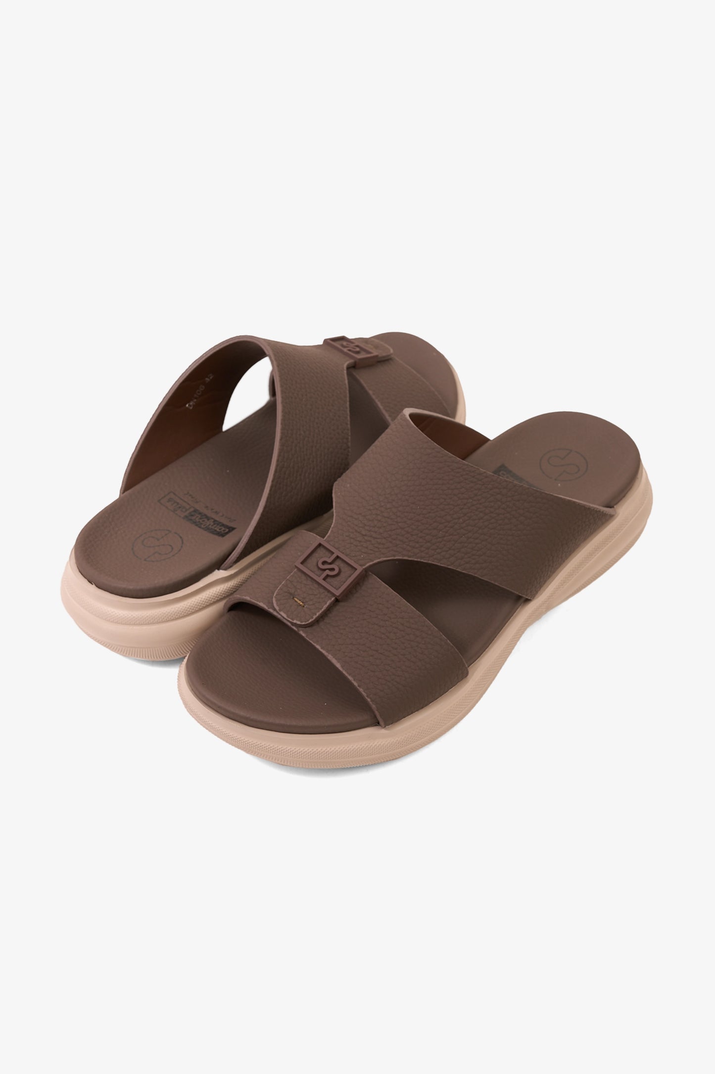 COMFORT PLUS SIGNATURE STEP ARABIC SANDALS COFFEE - Seventy7