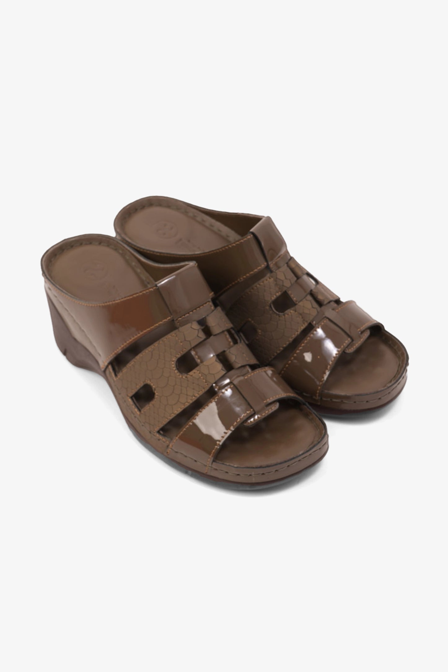 COMFORT PLUS LADIES SANDALS  - GG118 BROWN - Seventy7