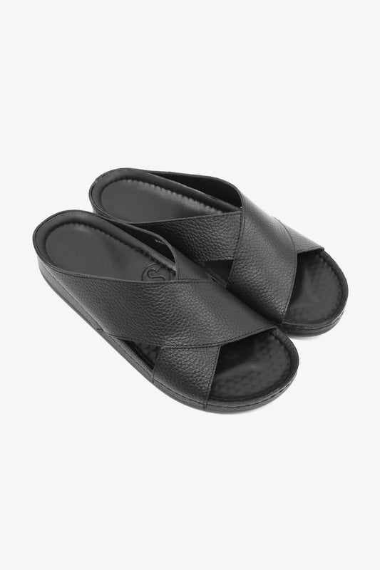 COMFORT PLUS MENS SANDALS  -  AV06 BLACK - Seventy7