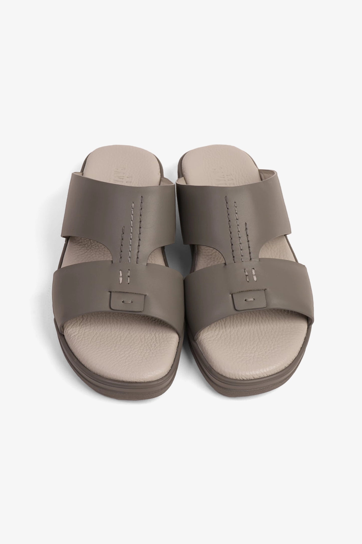 UOMO CAVALIER MEN'S LEATHER SANDALS COMFORT REDEFINED DARK-GREY - Seventy7