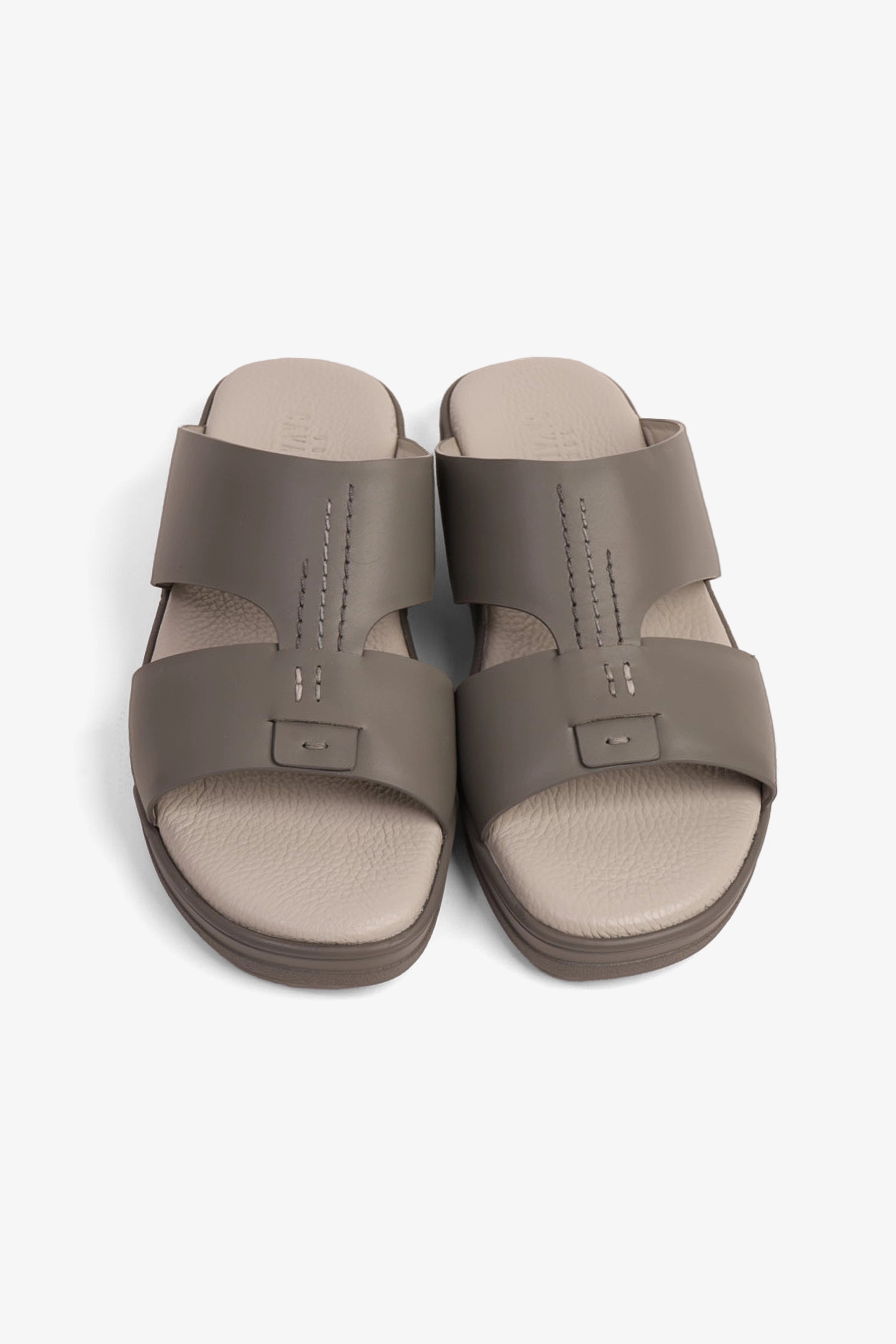 UOMO CAVALIER MEN'S LEATHER SANDALS COMFORT REDEFINED DARK-GREY - Seventy7
