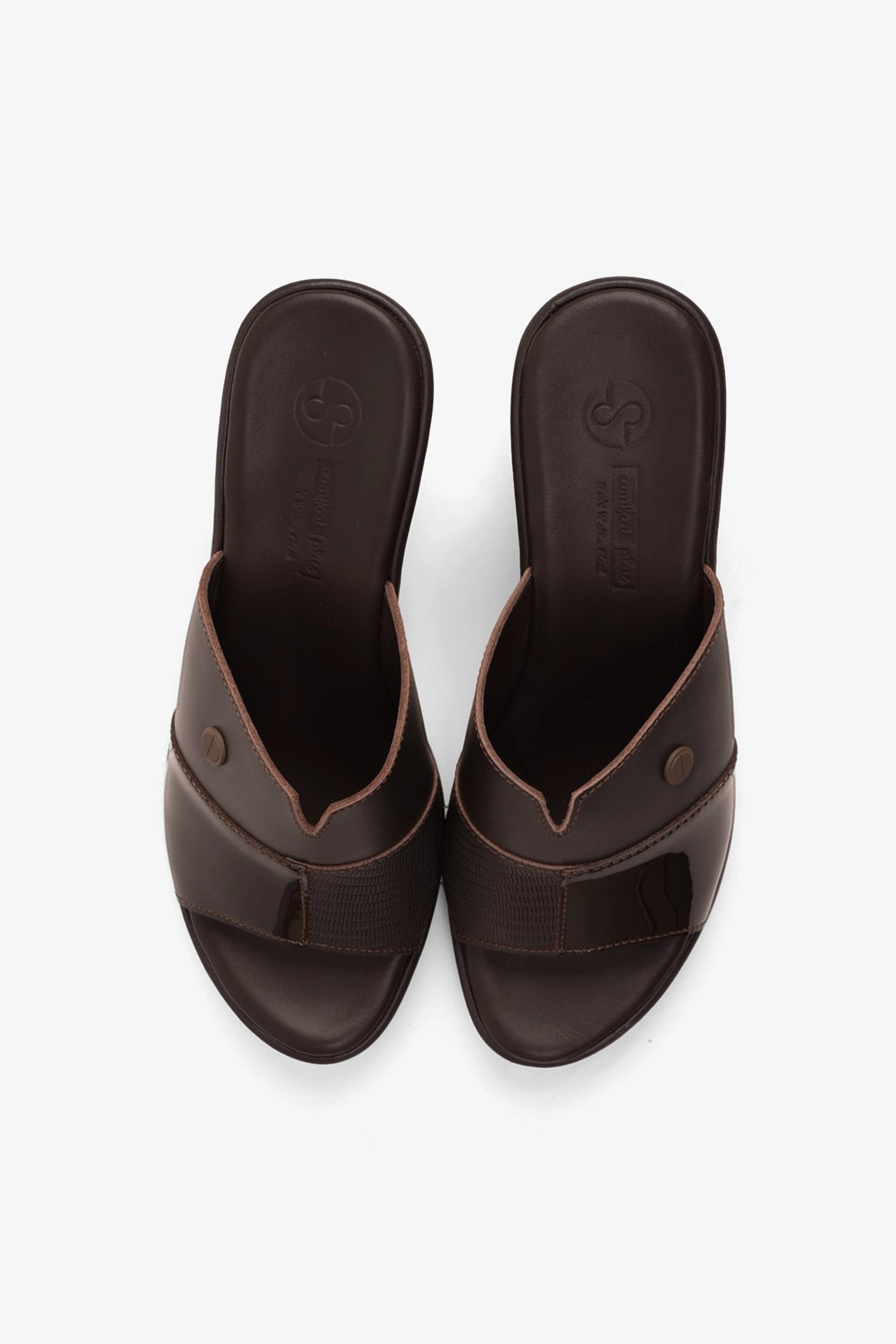 COMFORT PLUS LADIES SANDALS - 9111 BROWN - Seventy7