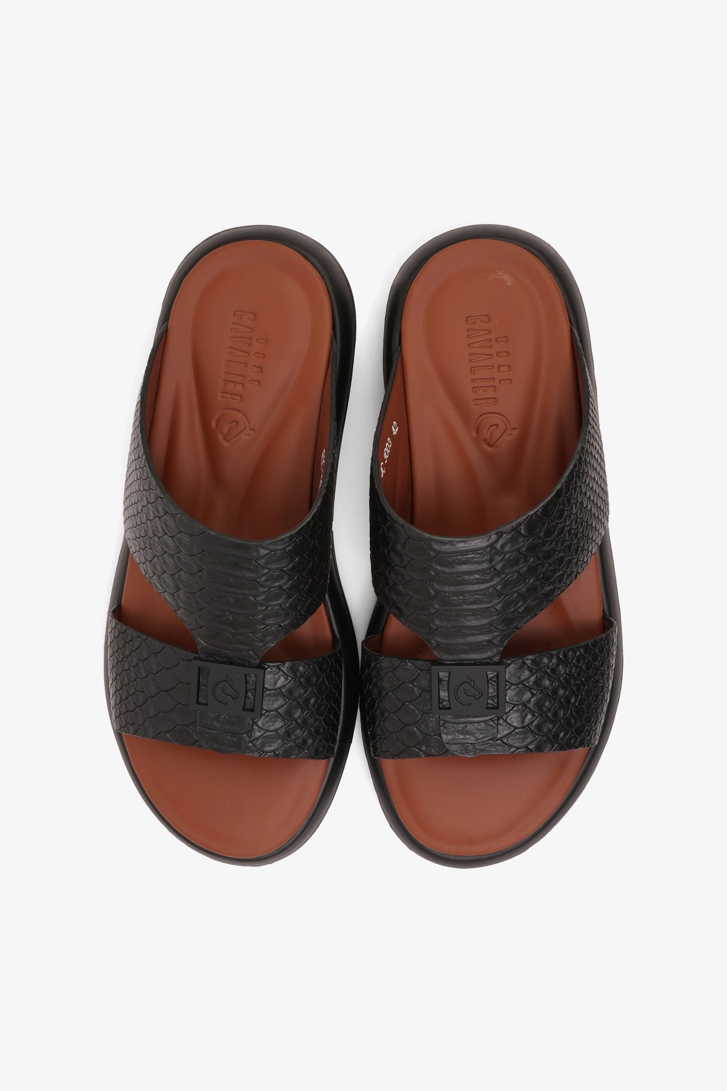 UOMO CAVALIER MENS VALUE ARABIC SANDALS BLACK - Seventy7