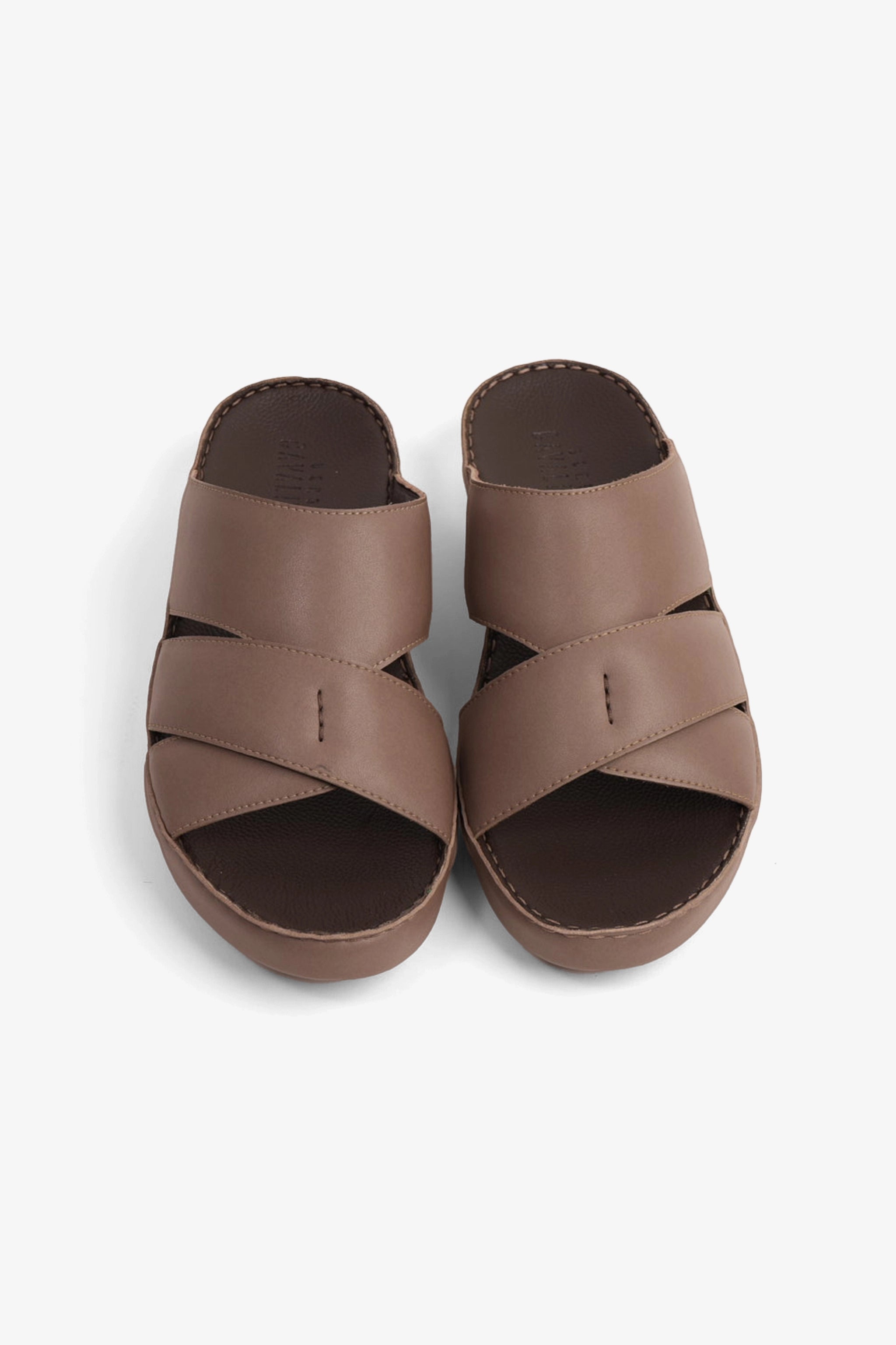 UOMO CAVALIER GENUINE LEATHER LUXURIOUSLY ARABIC SANDALS STONE - Seventy7