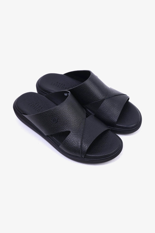 UOMO CAVALIER MENS SANDALS  -  ALP 115 BLACK - Seventy7