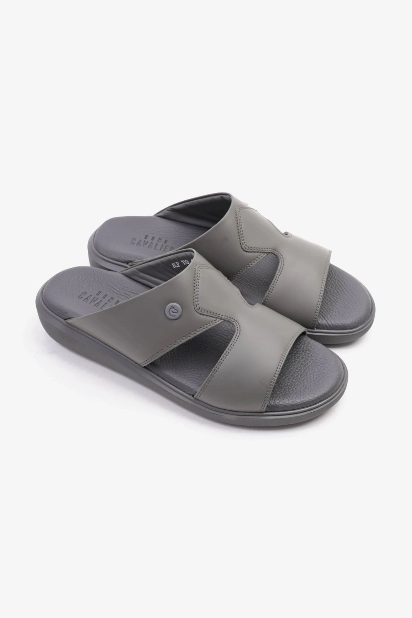 Uomo Cavalier Stylish Comfortable Footbed, Adjustable Side Clasp Grey - Seventy7