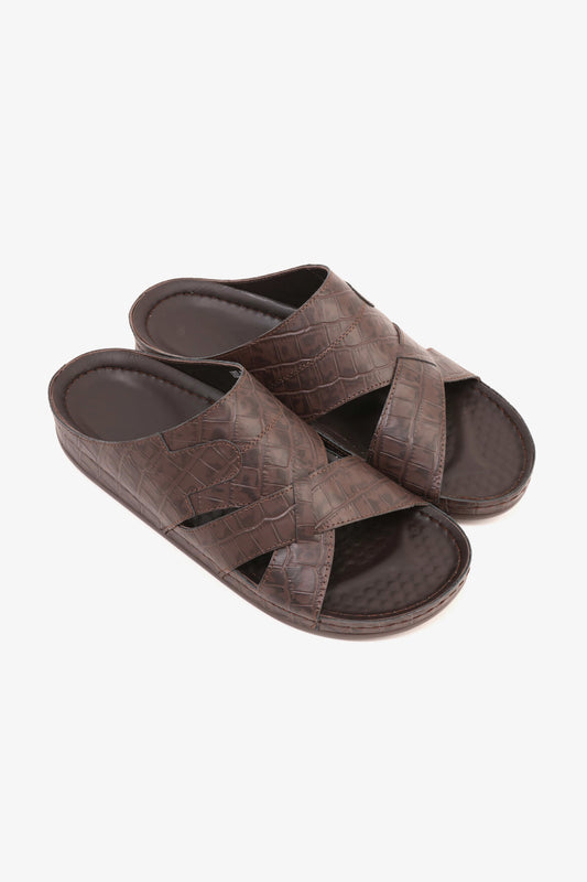 COMFORT PLUS MENS SANDALS  -  AV03 BROWN - Seventy7