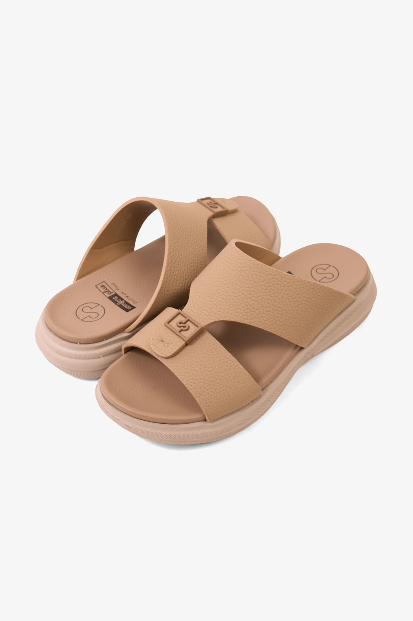 COMFORT PLUS SIGNATURE STEP ARABIC SANDALS KHAKI - Seventy7