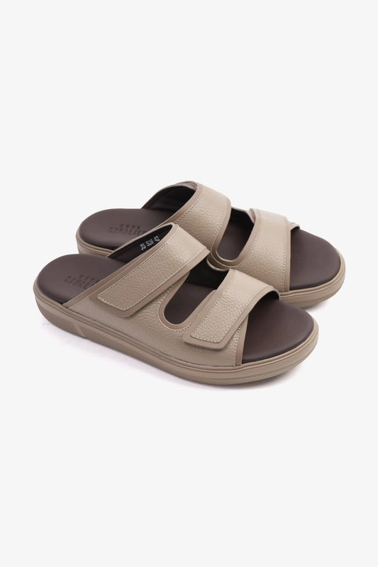 UOMO CAVALIER MENS'S DESIGNER SANDALS WITH STRAP BEIGE - Seventy7