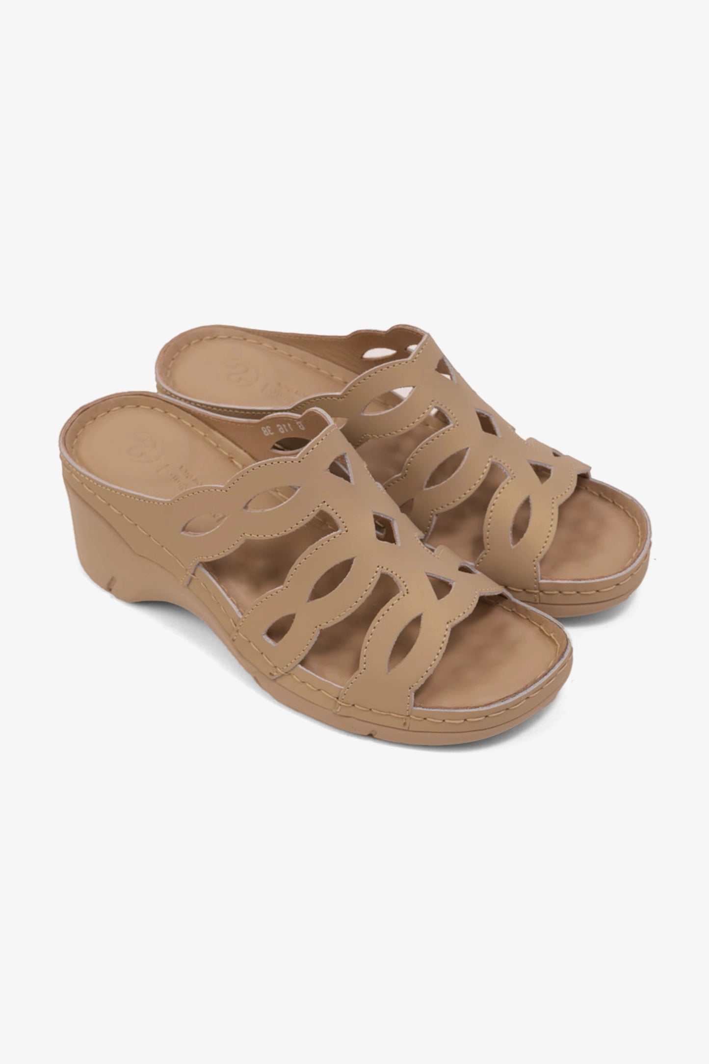 COMFORT PLUS LADIES SANDALS  - GG116 BEIGE - Seventy7
