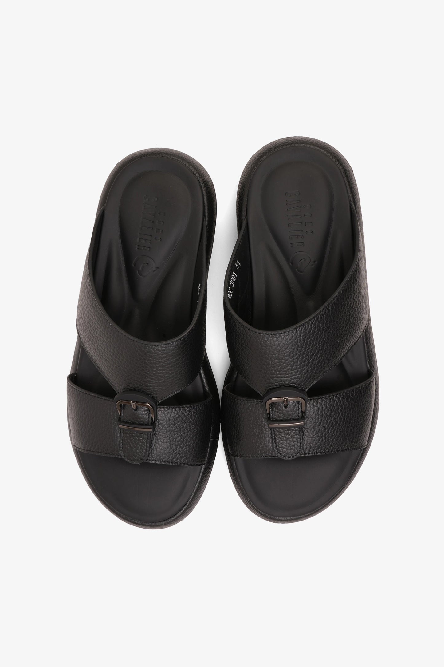 UOMO CAVALIER MENS VERTEX ARABIC SANDALS BLACK - Seventy7