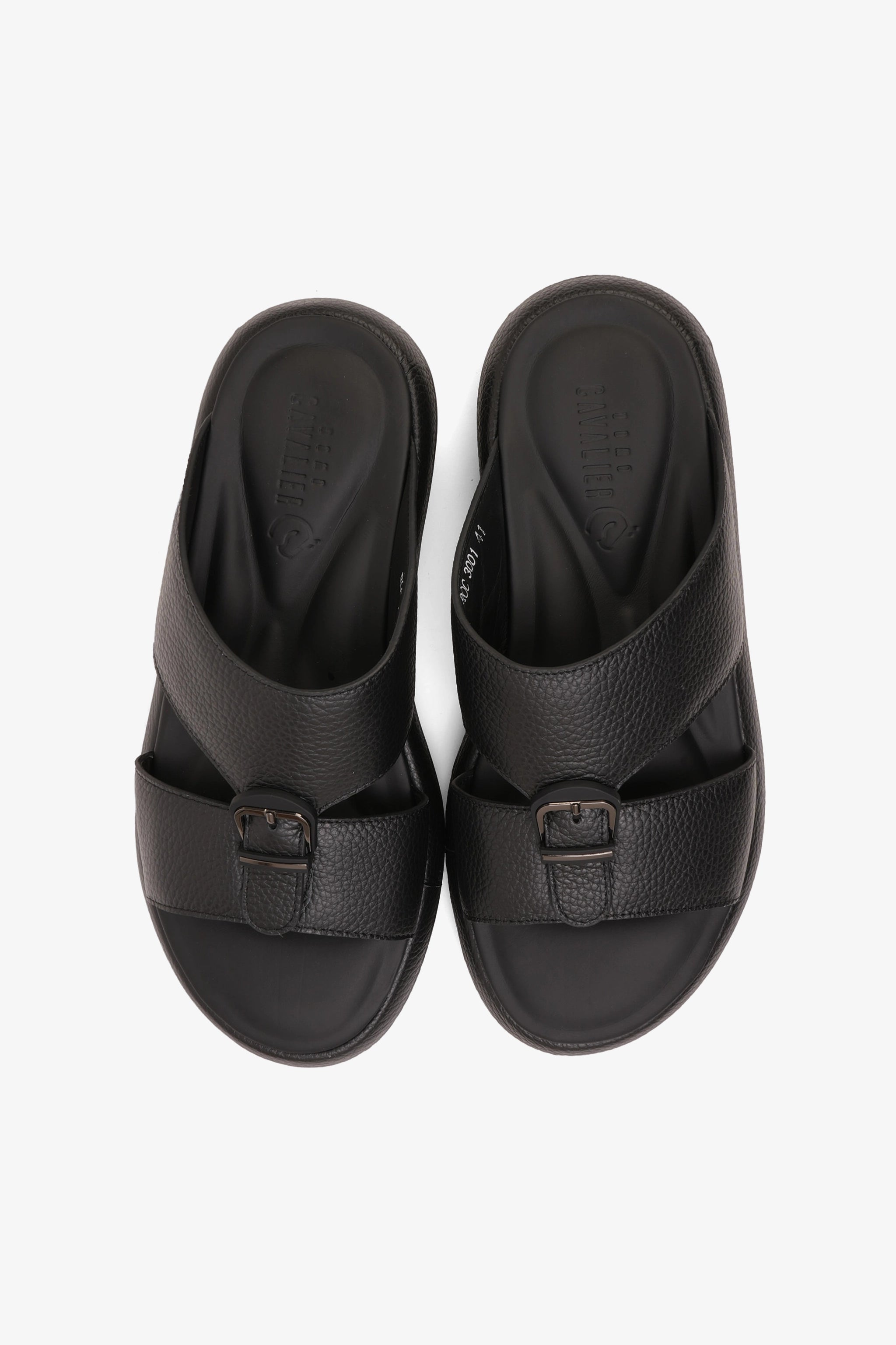 UOMO CAVALIER MENS VERTEX ARABIC SANDALS BLACK - Seventy7