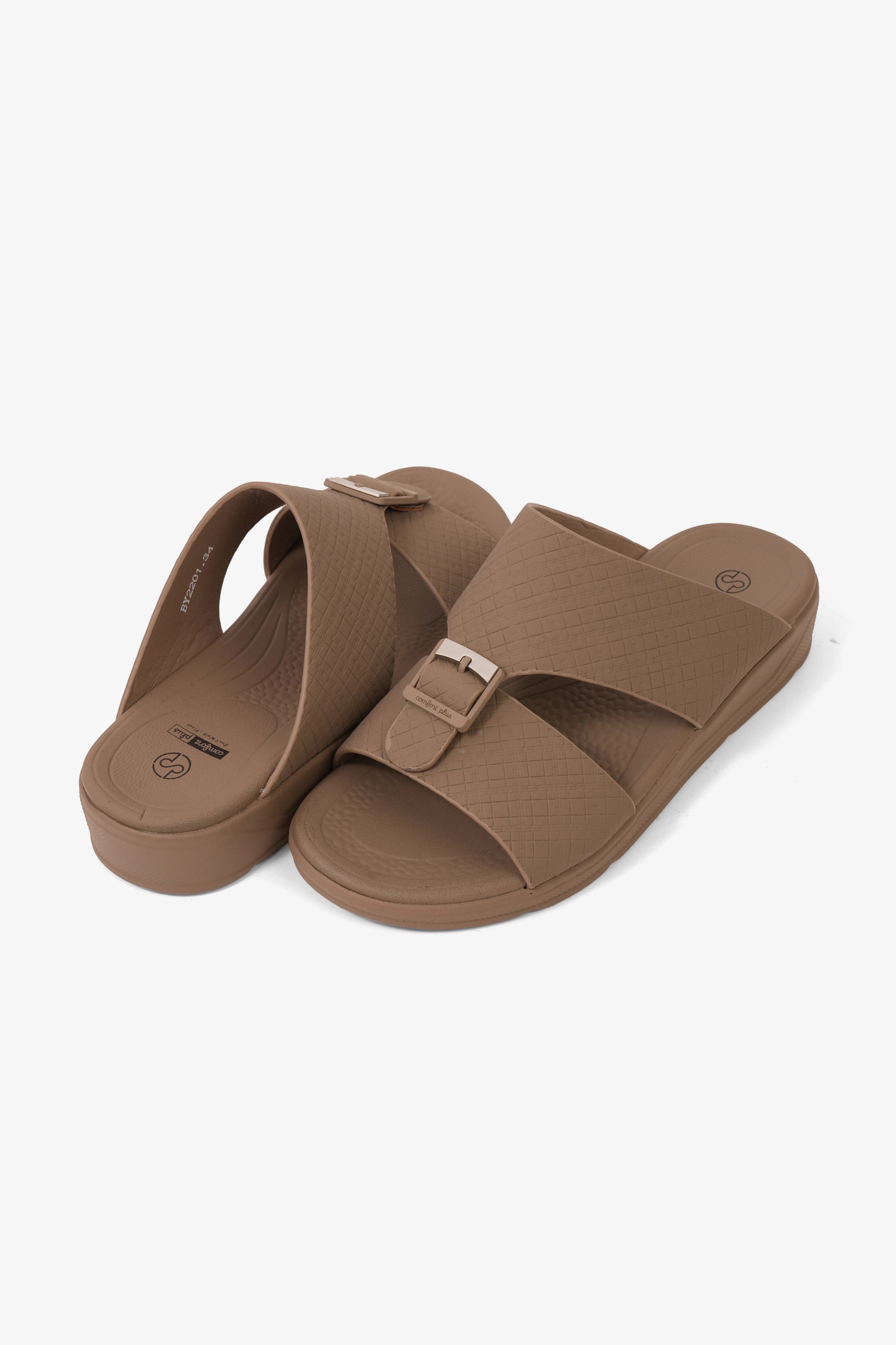 COMFORT PLUS BOYS CLASSIC ARABIC SANDALS STONE - Seventy7