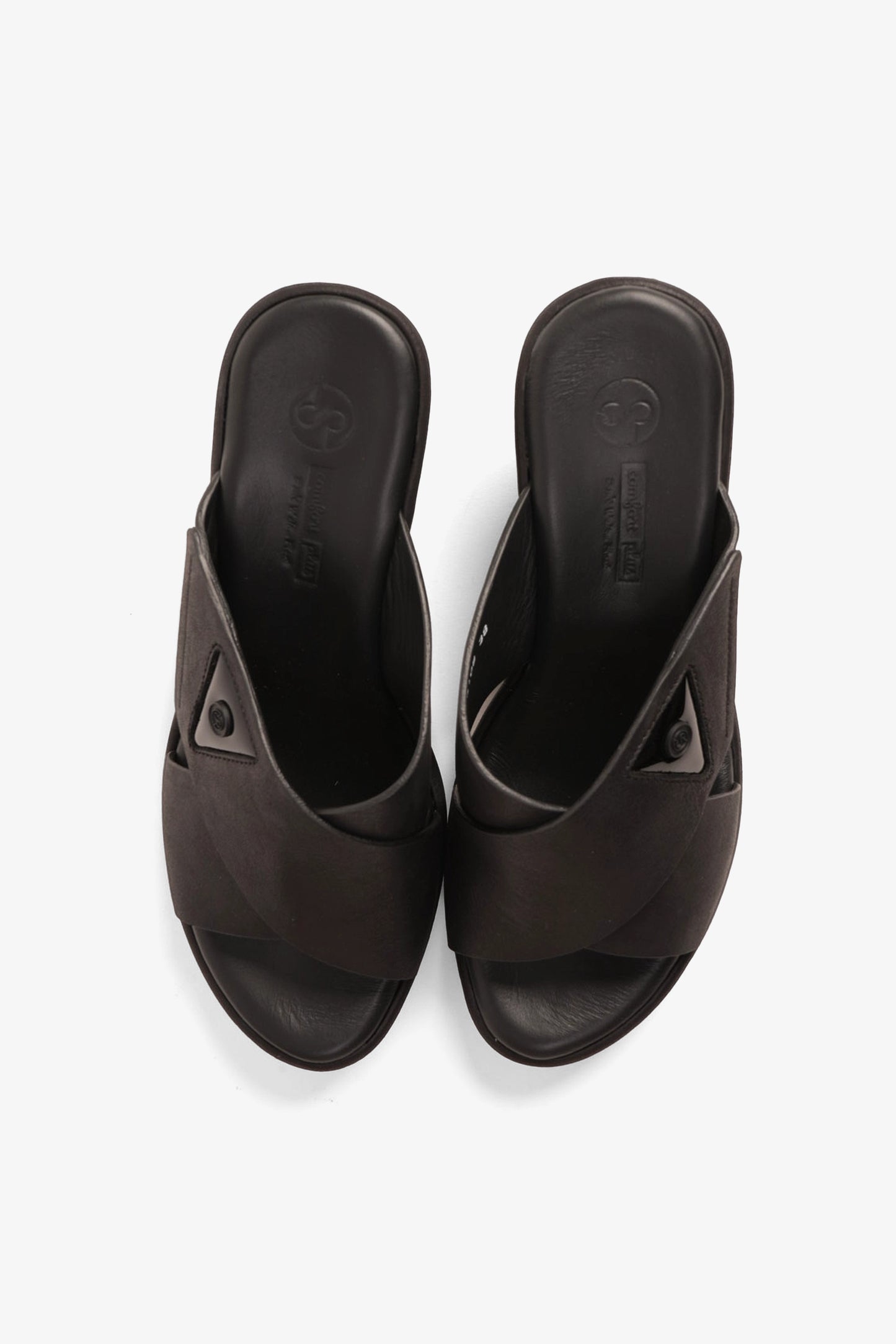 COMFORT PLUS LADIES  SANDALS  - 9108 BLACK - Seventy7