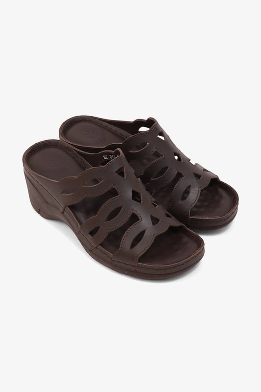 COMFORT PLUS LADIES SANDALS  - GG116 BROWN - Seventy7