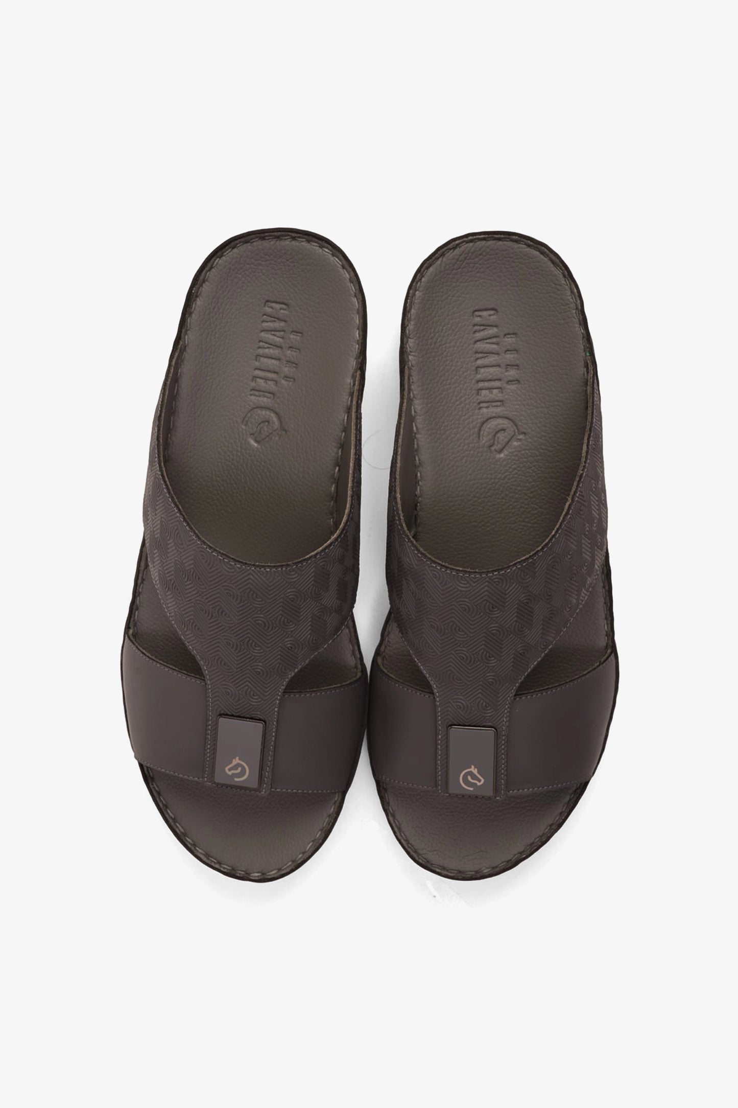 UOMO CAVALIER ULTRA COMFORTABLE MODERN LEATHER SANDALS GREY - Seventy7