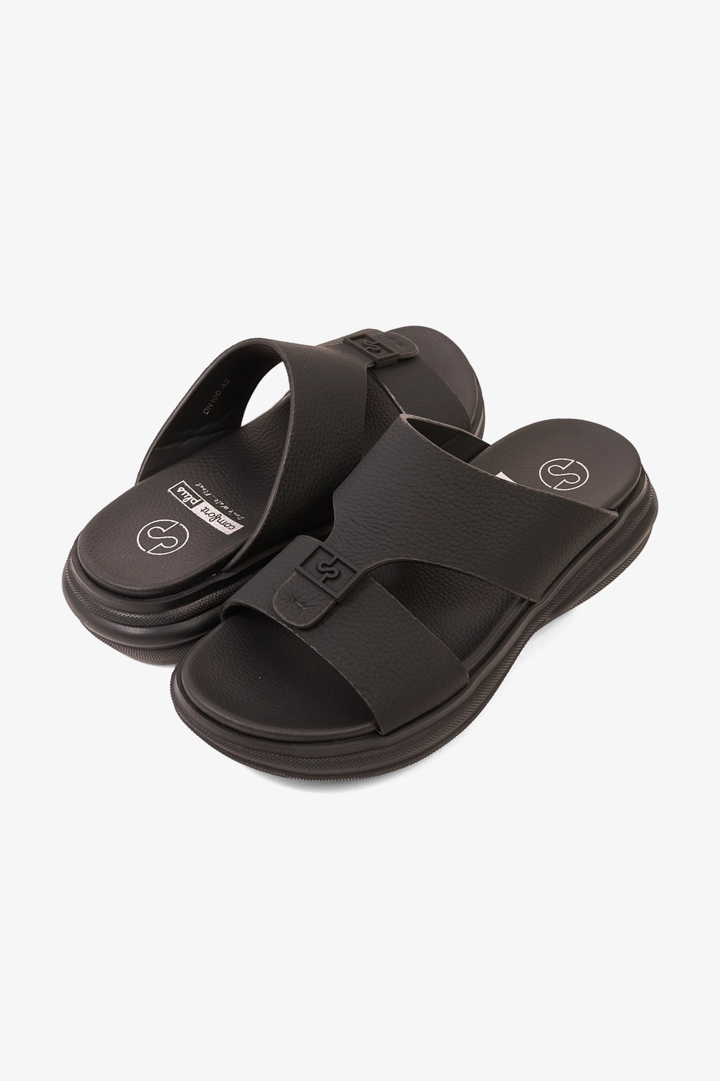 COMFORT PLUS SIGNATURE STEP ARABIC SANDALS BLACK - Seventy7