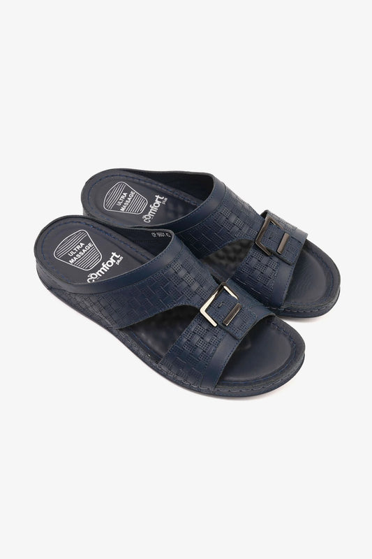 Comfort Plus Men's Ultra Comfort Buckle-Strap Sandals Navy - Seventy7