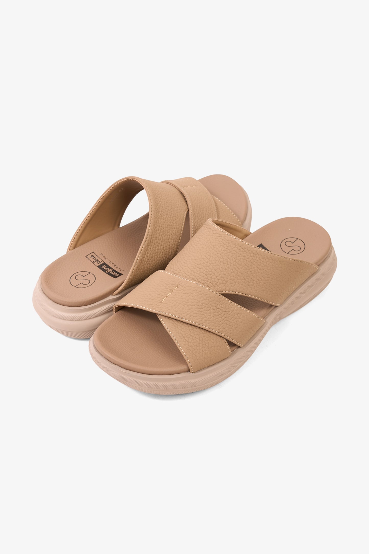 COMFORT PLUS CLOUD STEP ARABIC SANDALS KHAKI - Seventy7