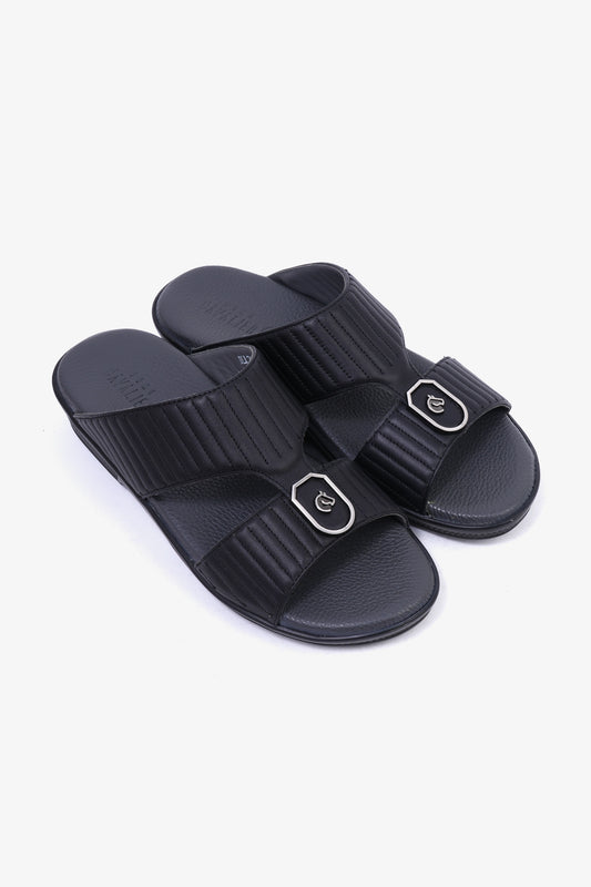 UOMO CAVALIER MENS SANDALS  - DLR 201 BLACK - Seventy7