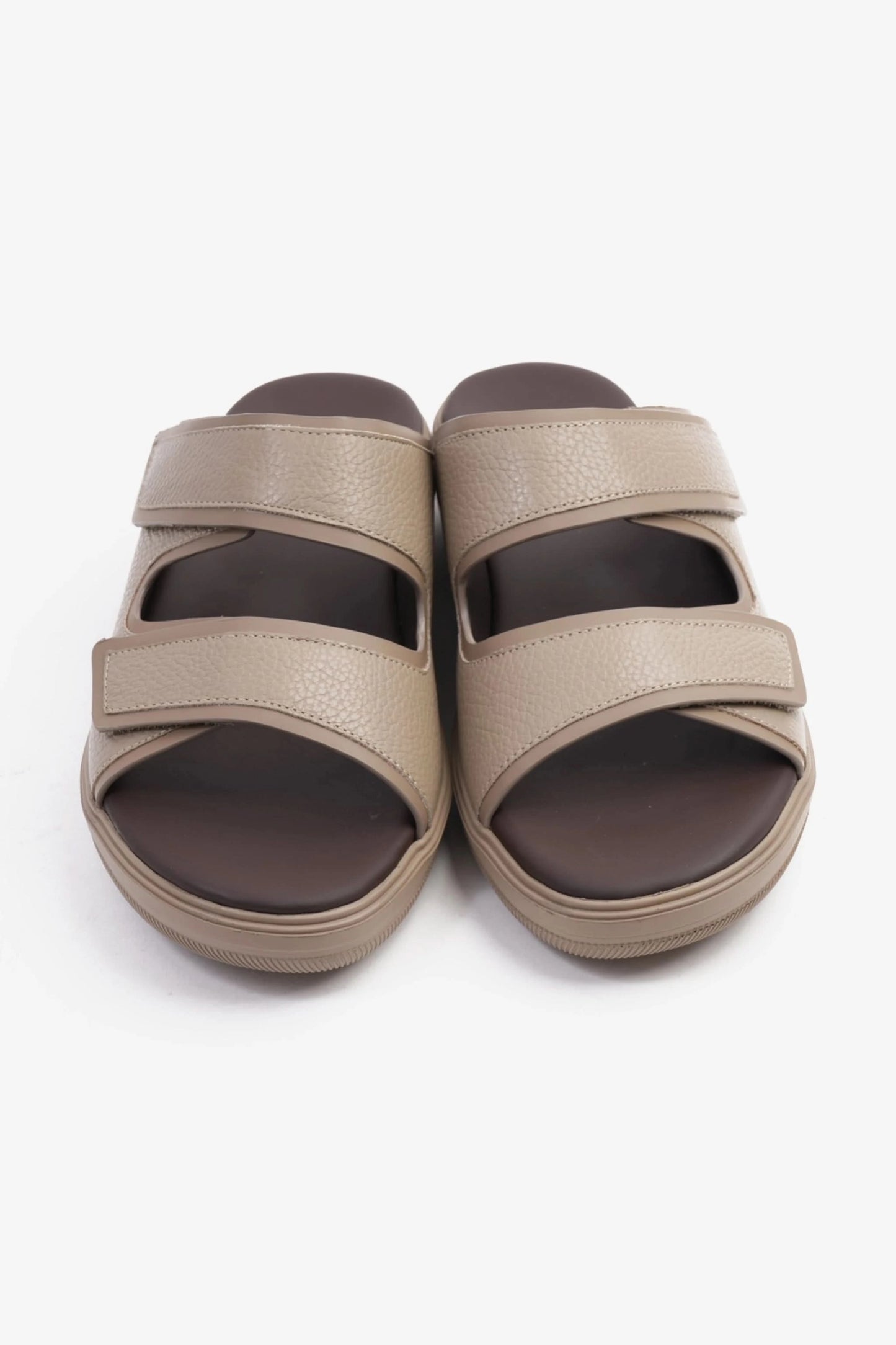 UOMO CAVALIER MENS'S DESIGNER SANDALS WITH STRAP BEIGE - Seventy7