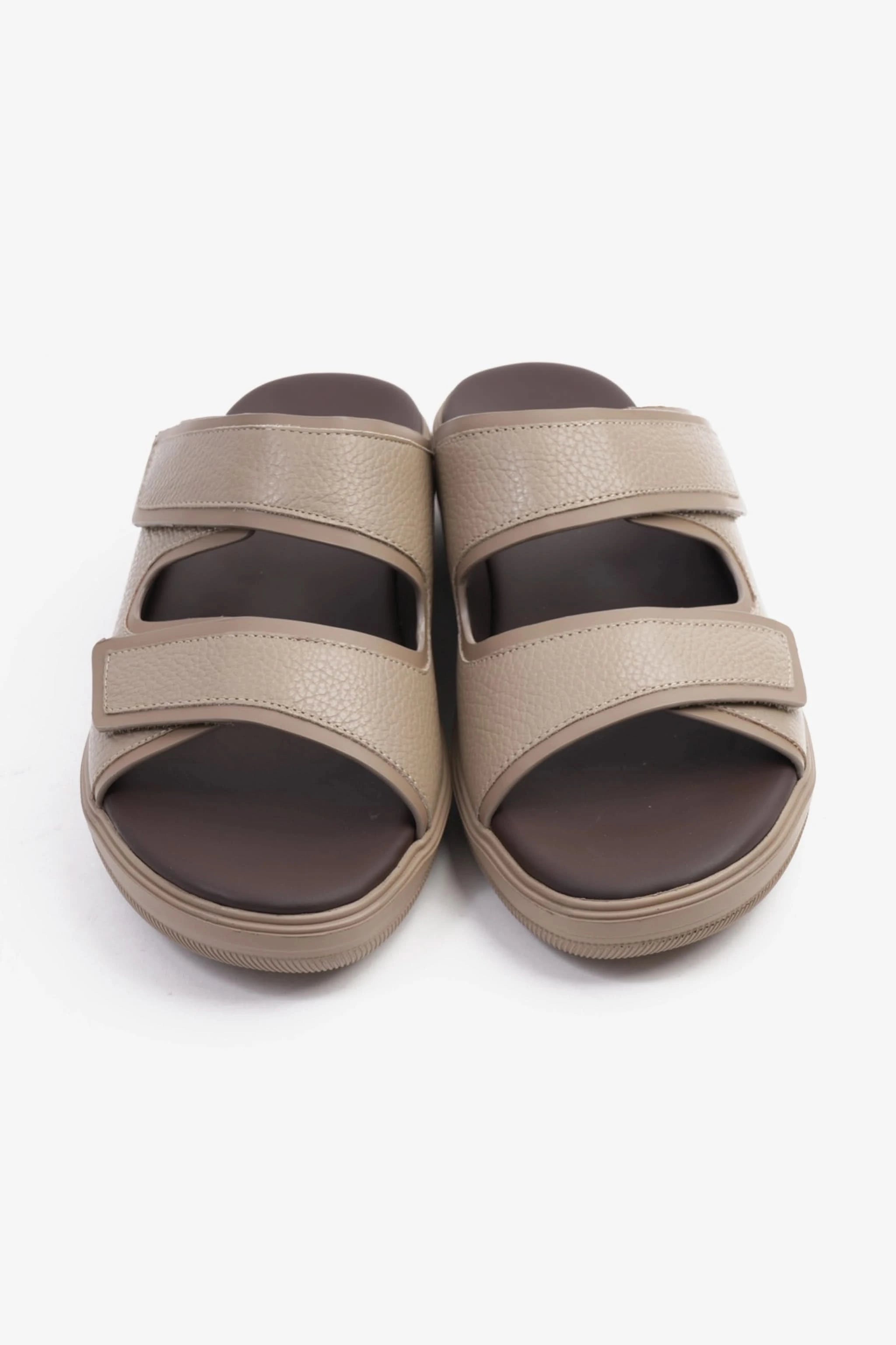UOMO CAVALIER MENS'S DESIGNER SANDALS WITH STRAP BEIGE - Seventy7