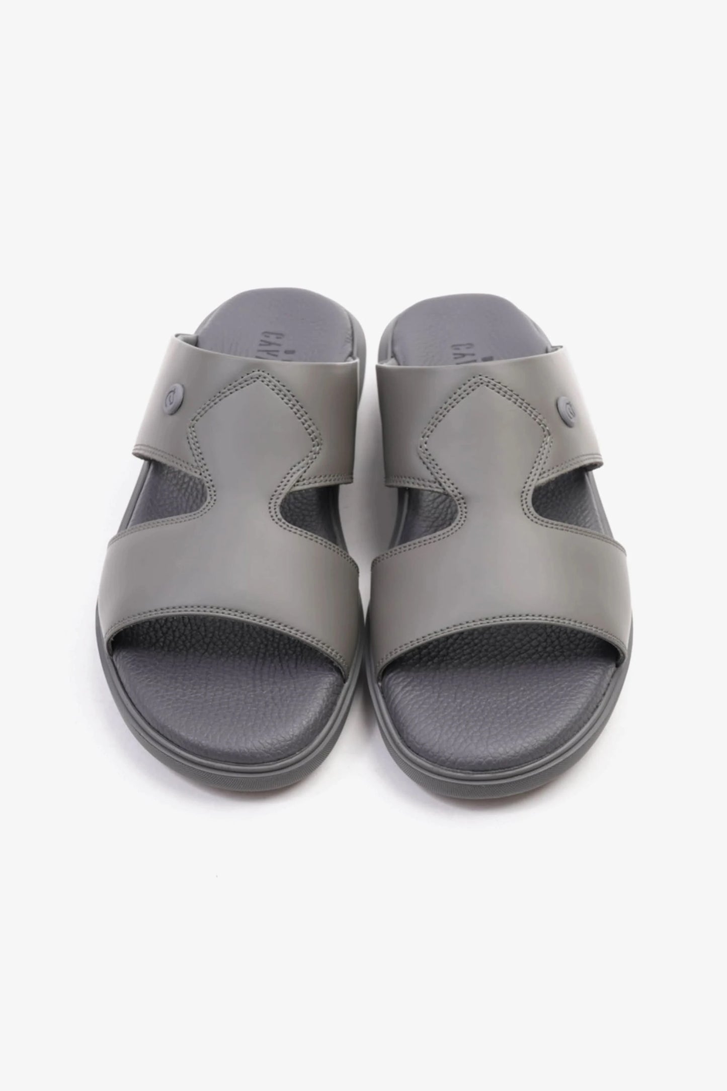 Uomo Cavalier Stylish Comfortable Footbed, Adjustable Side Clasp Grey - Seventy7