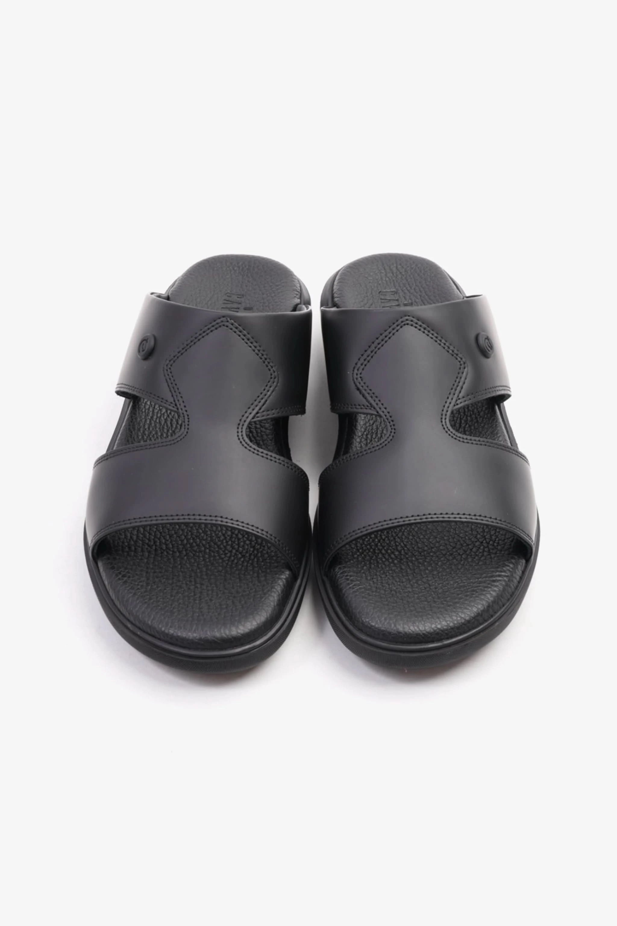 Uomo Cavalier Stylish Comfortable Footbed, Adjustable Side Clasp Black - Seventy7