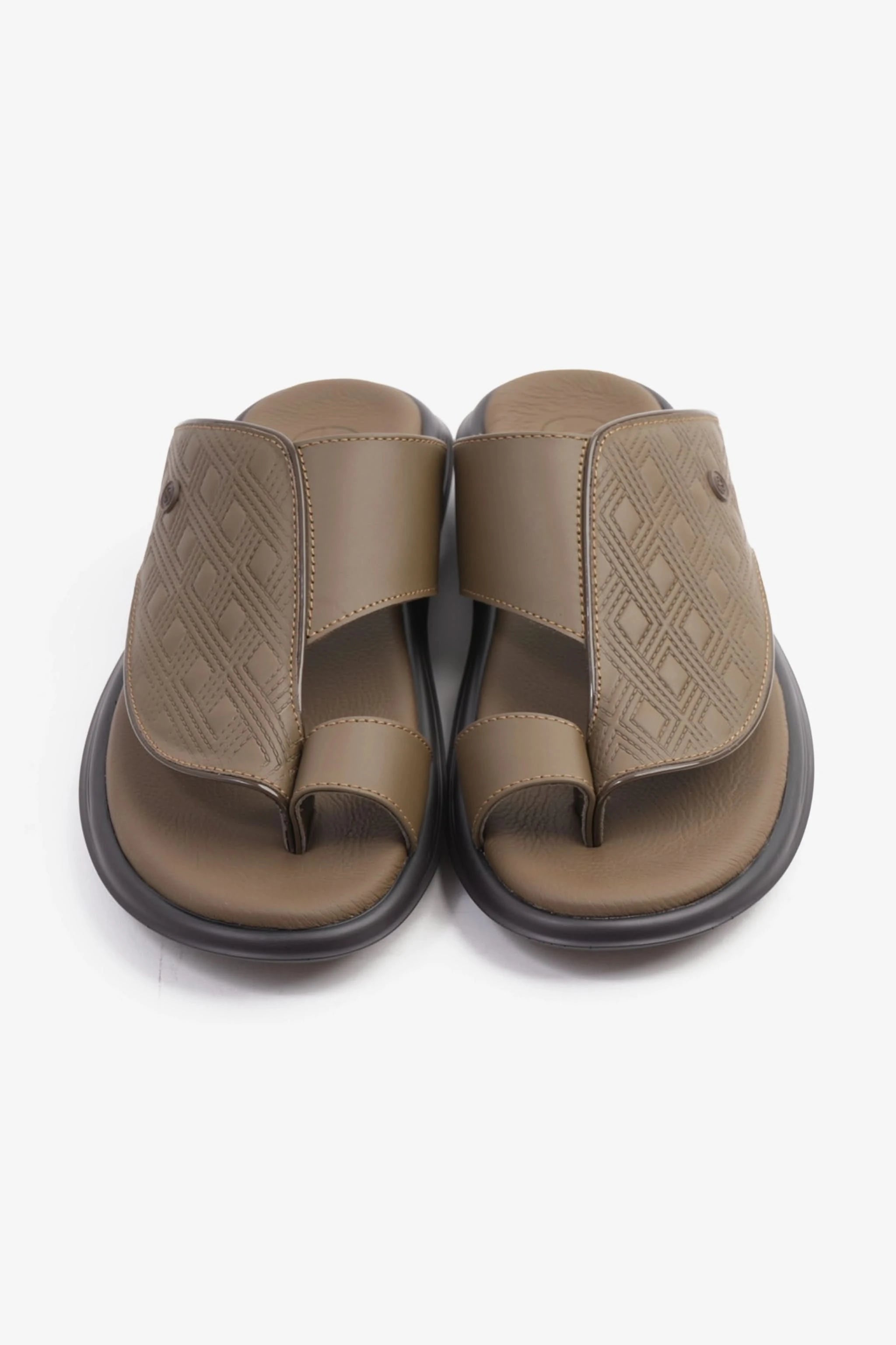 COMFORT PLUS ARABIC SANDALS MEN'S GEOMETRIC PATTERN SANDALS TRUFFLE - Seventy7