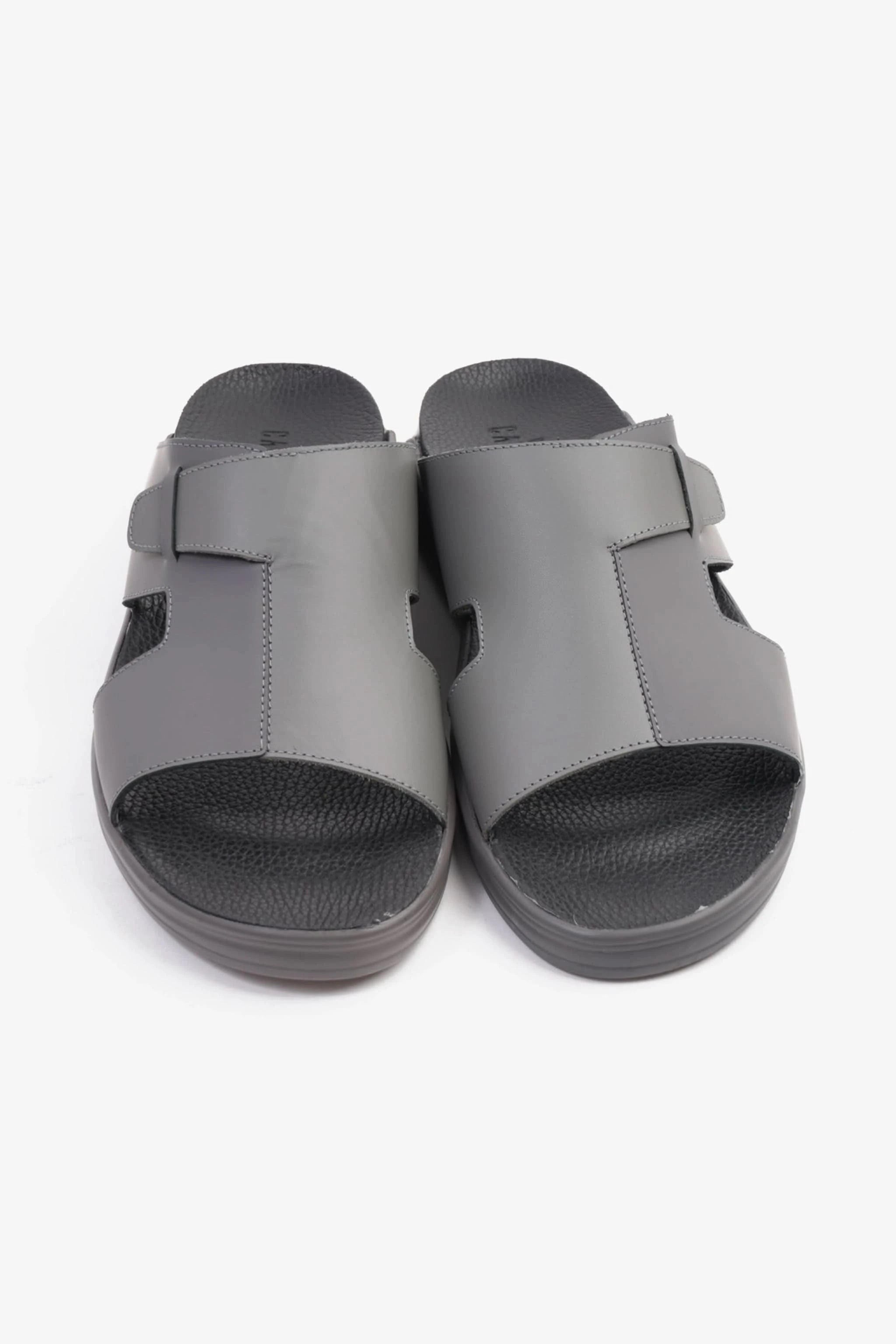 UOMO CAVALIER CLASSIC TRADITIONAL ARAB SANDALS BUCKLE STRAPS GREY - Seventy7