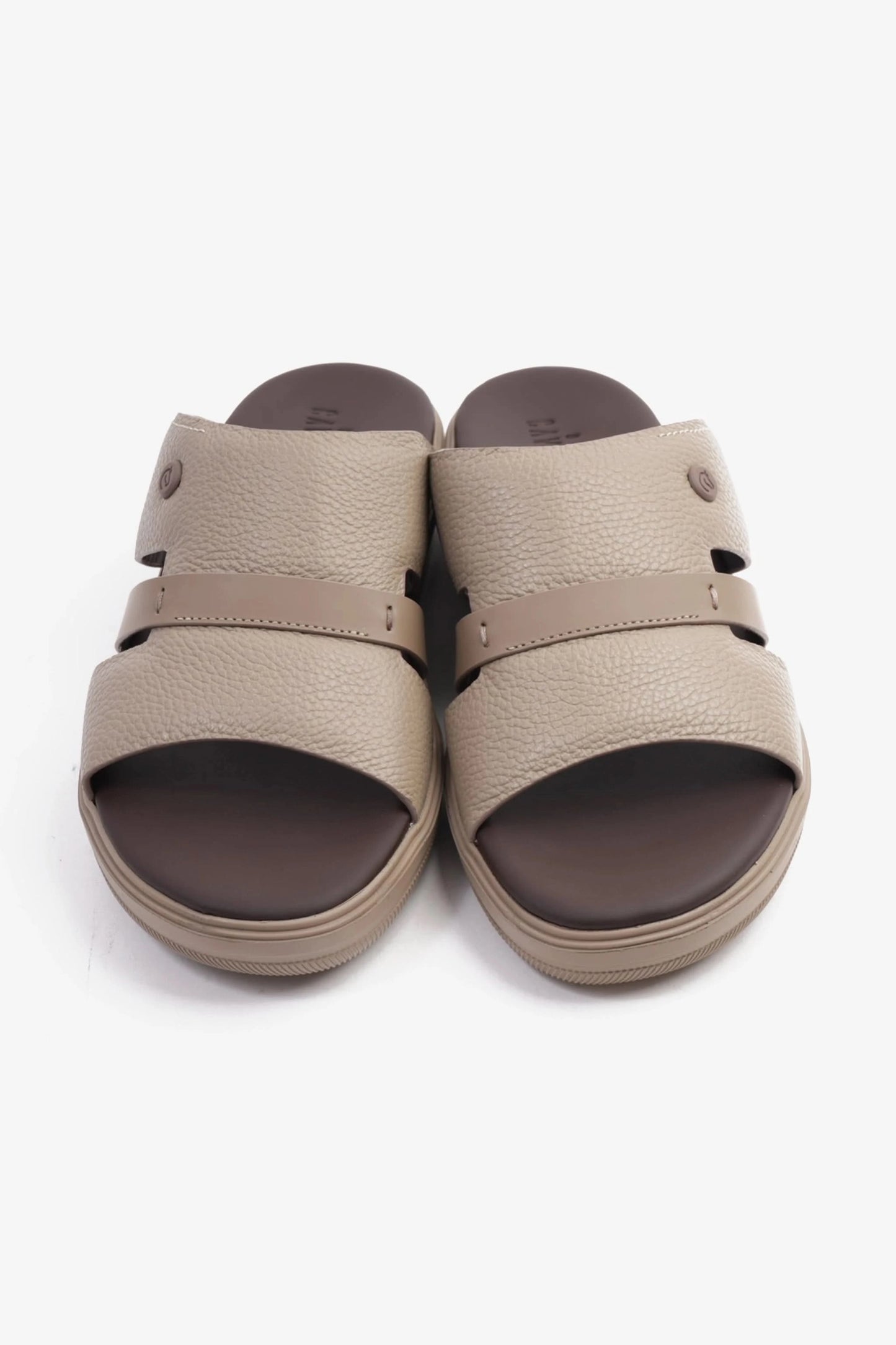 UOMO CAVALIER ARABIC SANDALS MEN'S CRAFTED GENUINE LEATHER BEIGE - Seventy7