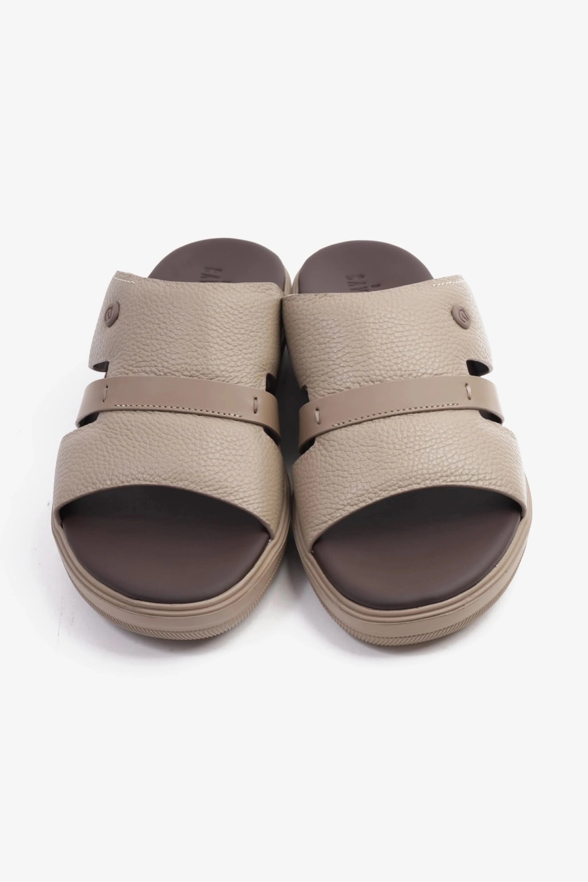 UOMO CAVALIER ARABIC SANDALS MEN'S CRAFTED GENUINE LEATHER BEIGE - Seventy7