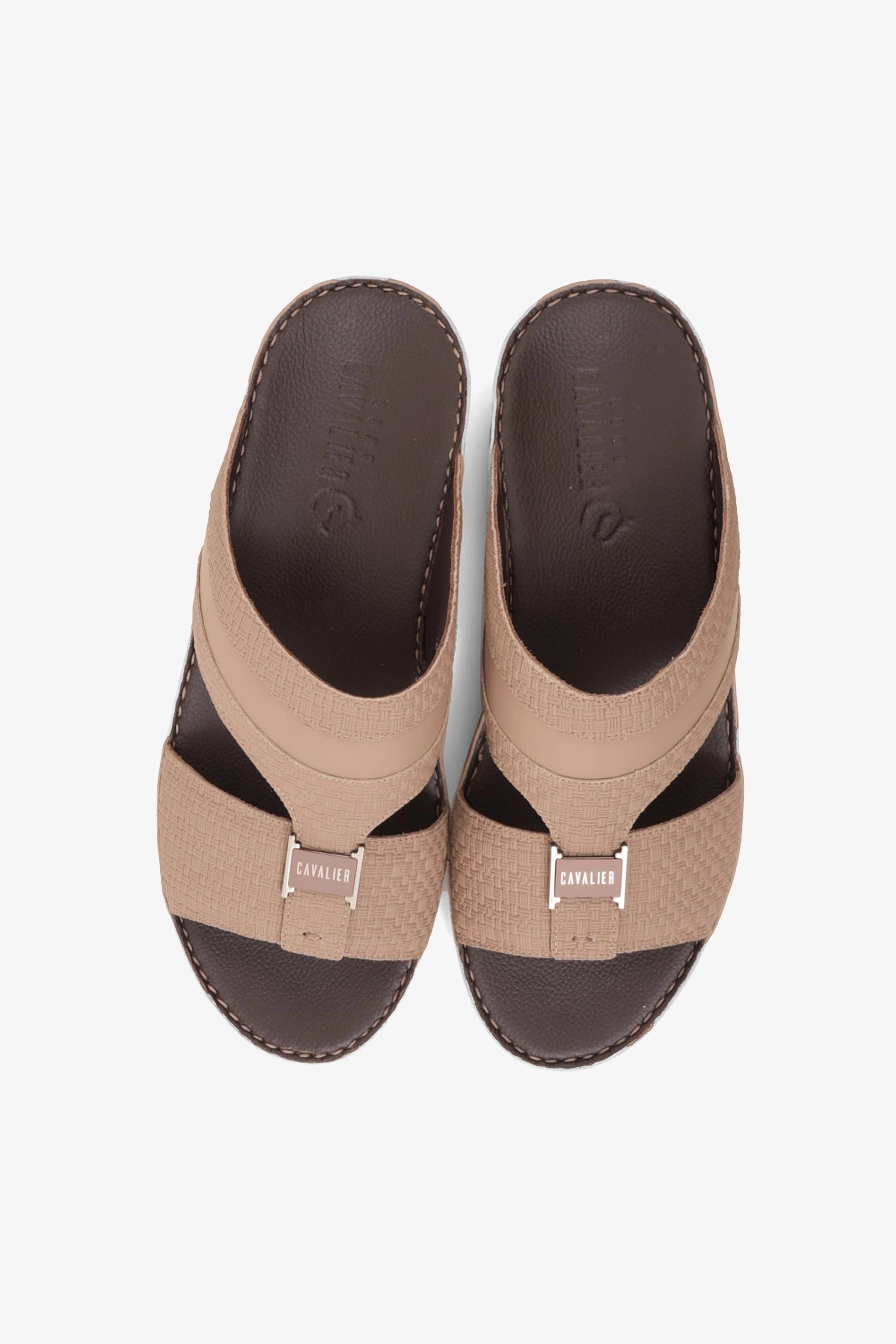 UOMO CAVALIER HANDCRAFTED COMFORT LEATHER ARABIC SANDALS SAND - Seventy7