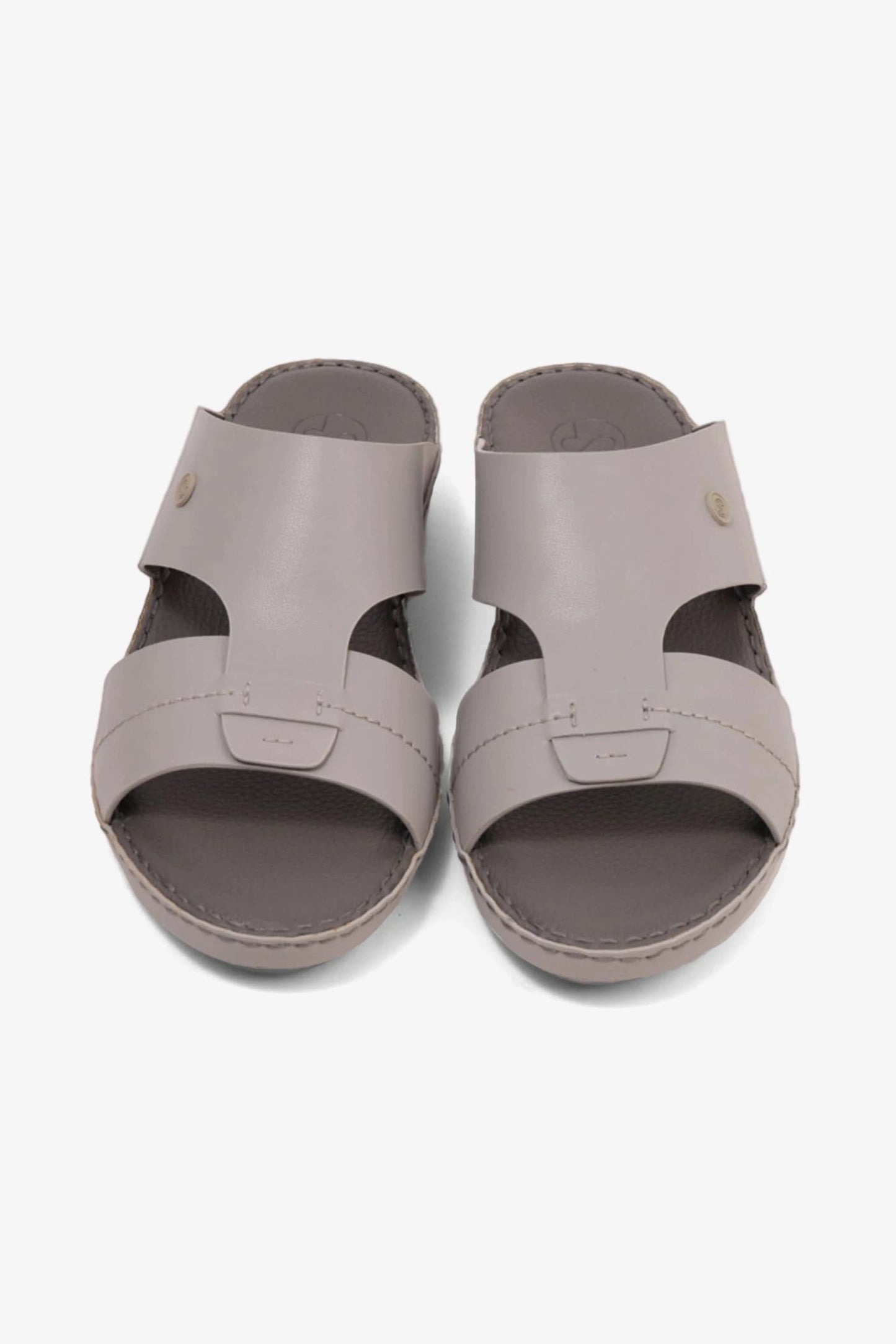 COMFORT PLUS MATTE MODERN LEATHER SANDALS LIGHT-GREY - Seventy7