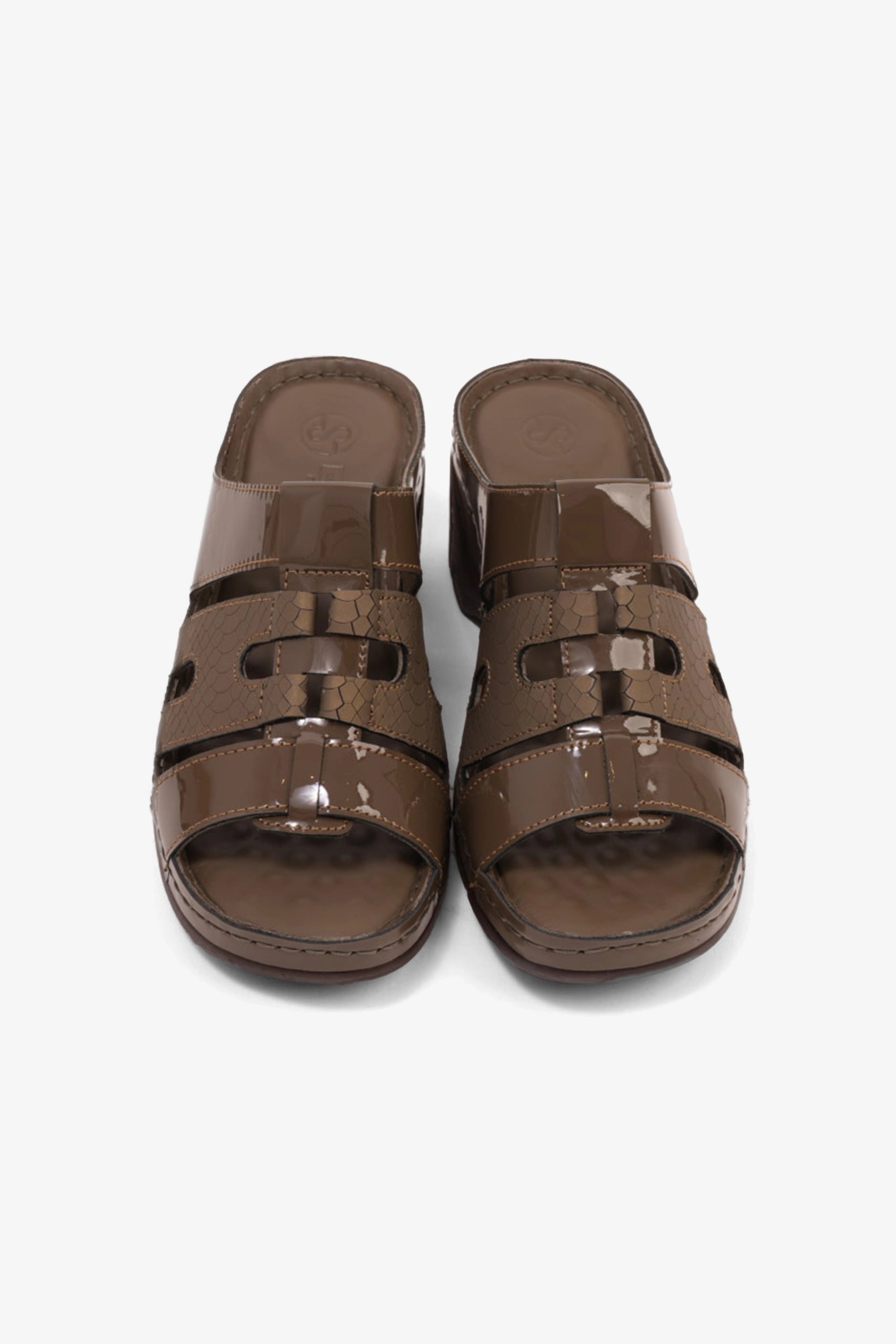 COMFORT PLUS LADIES SANDALS  - GG118 BROWN - Seventy7
