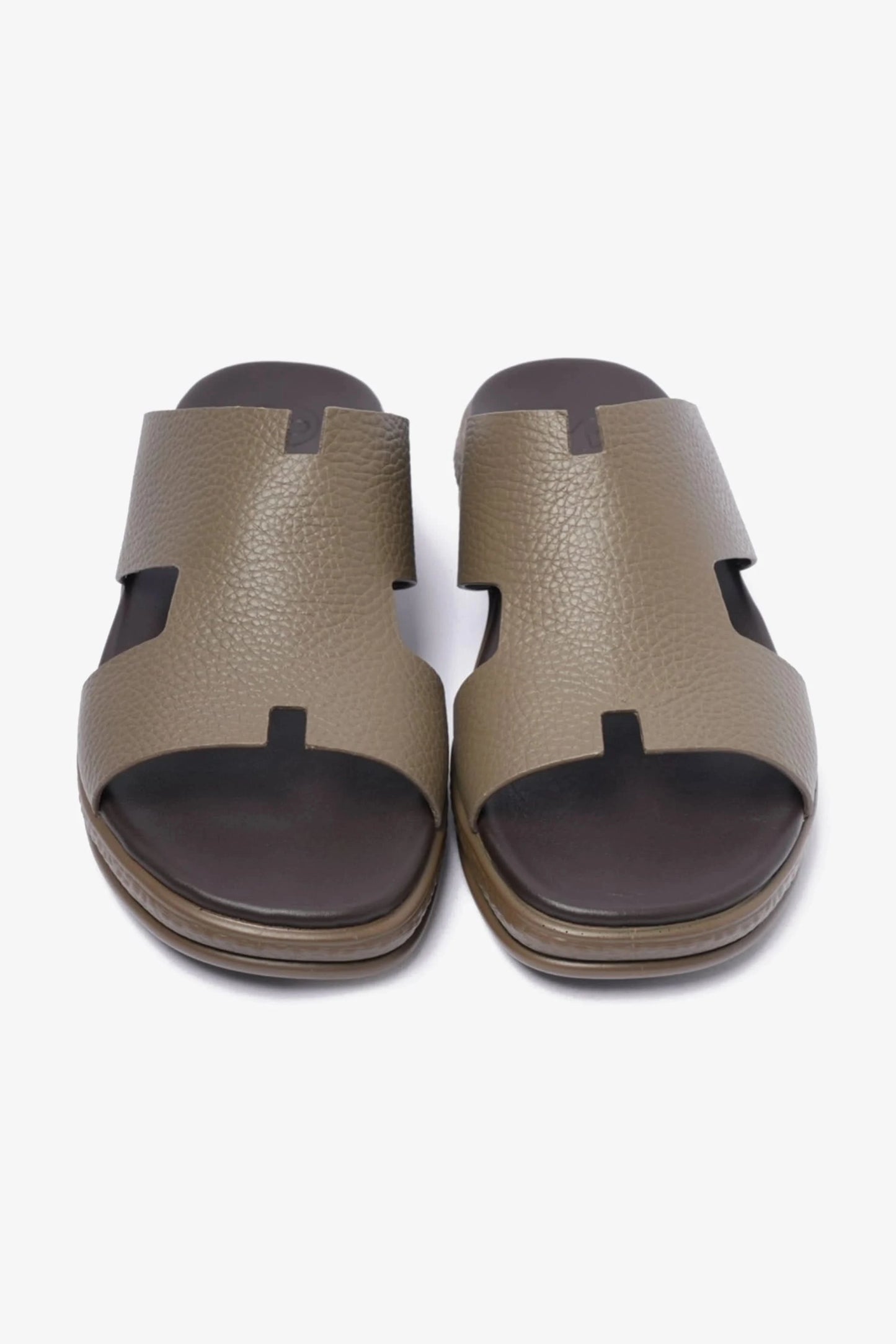 COMFORT PLUS CLASSIC LEATHER SANDALS FOR MENS TRUFFLE - Seventy7